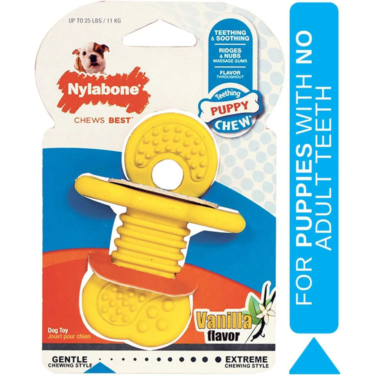 Mordedor Nylabone Para Cachorros Con Textura Suave Y Sabor A Vainilla 4