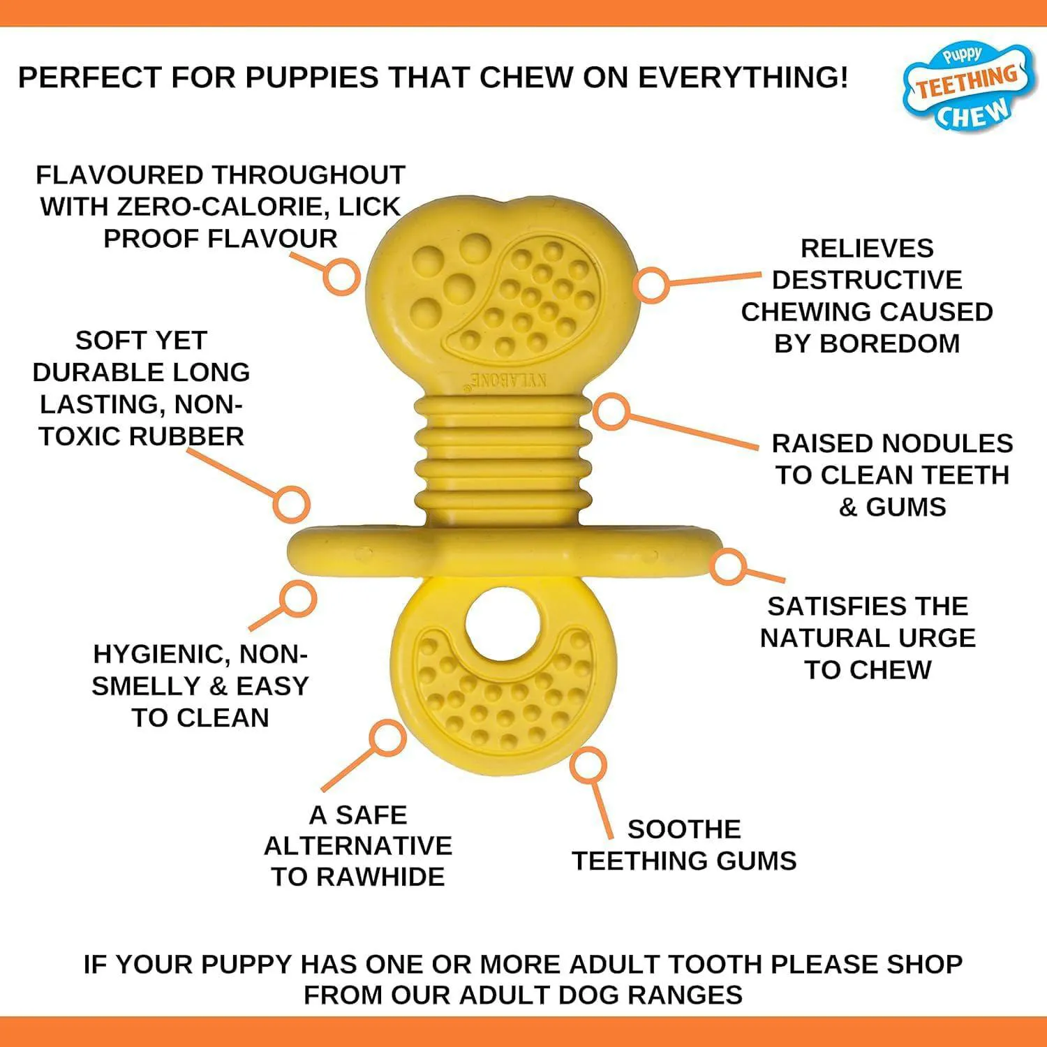 Mordedor Nylabone Para Cachorros Con Textura Suave Y Sabor A Vainilla 6