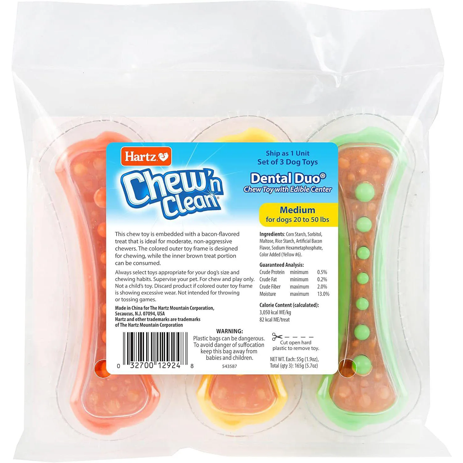 Juguete Dental Con Sabor A Tocino Para Perros Hartz Paquete De Tres 6