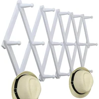 Perchero De Pared WEBI Estilo Acordeón Expandible De Madera Con Dieciséis Ganchos