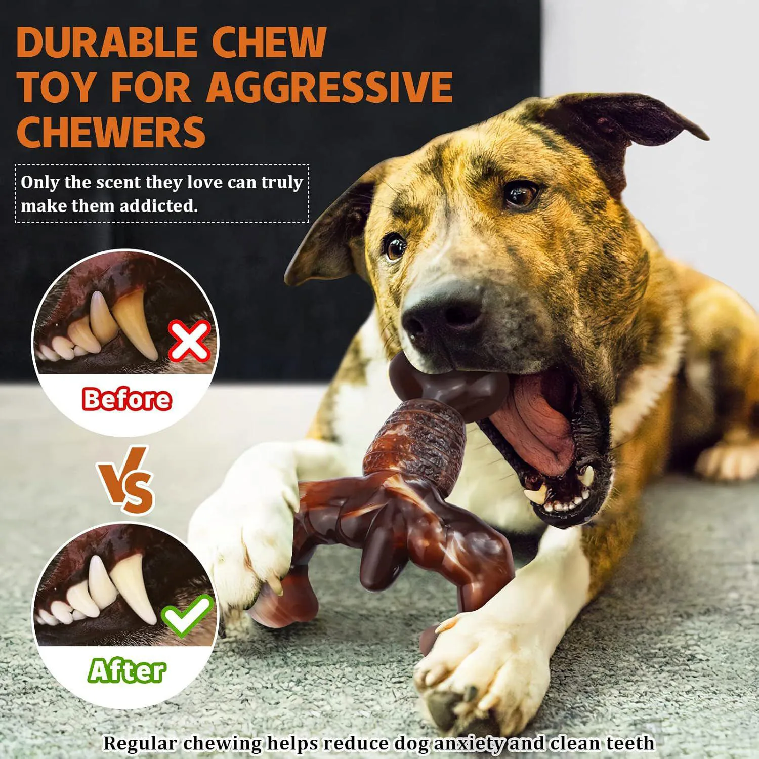Juguete Masticable Para Perros Con Diseño Resistente Y Sabor A Tocino 3