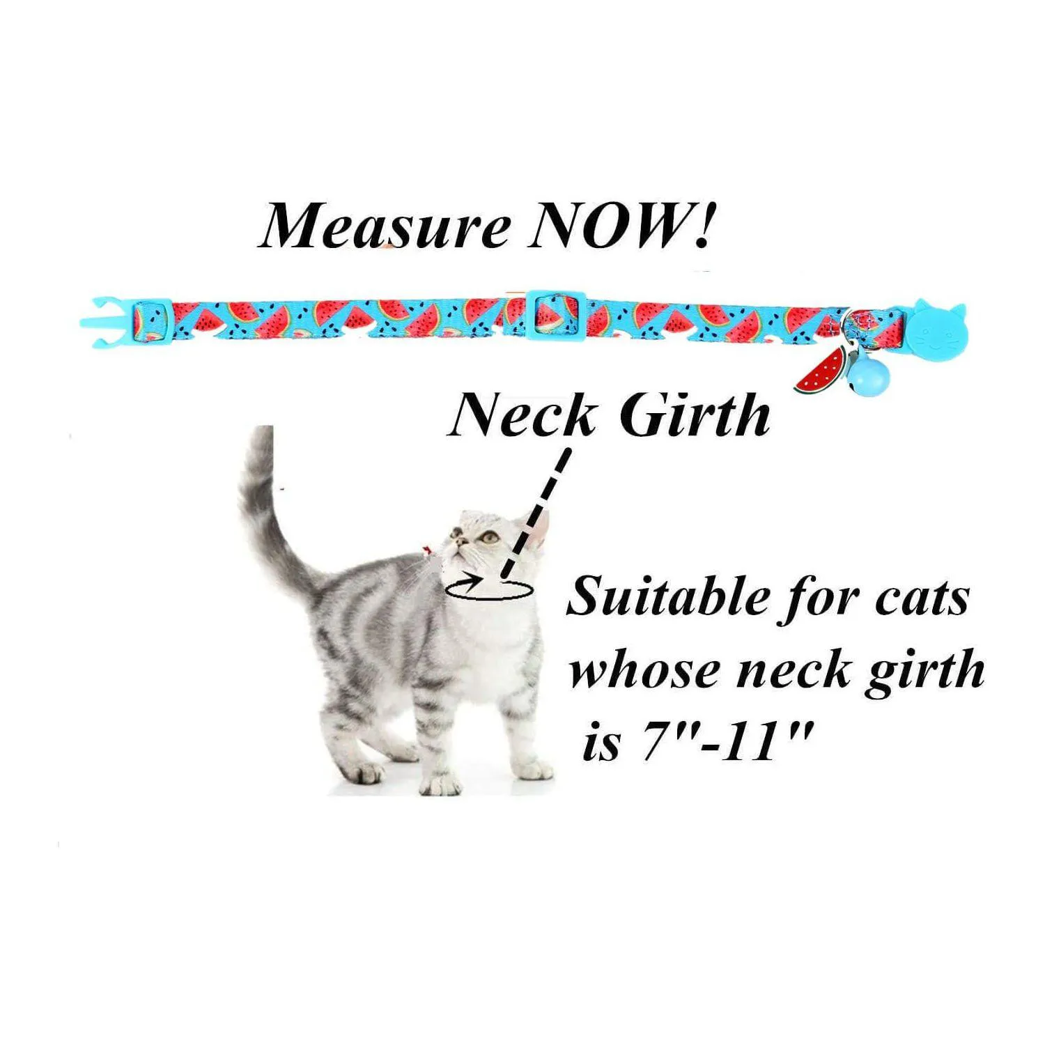 Collares Gato BoomBone Nailon Ajustables con Campana y Colgantes de Frutas 5