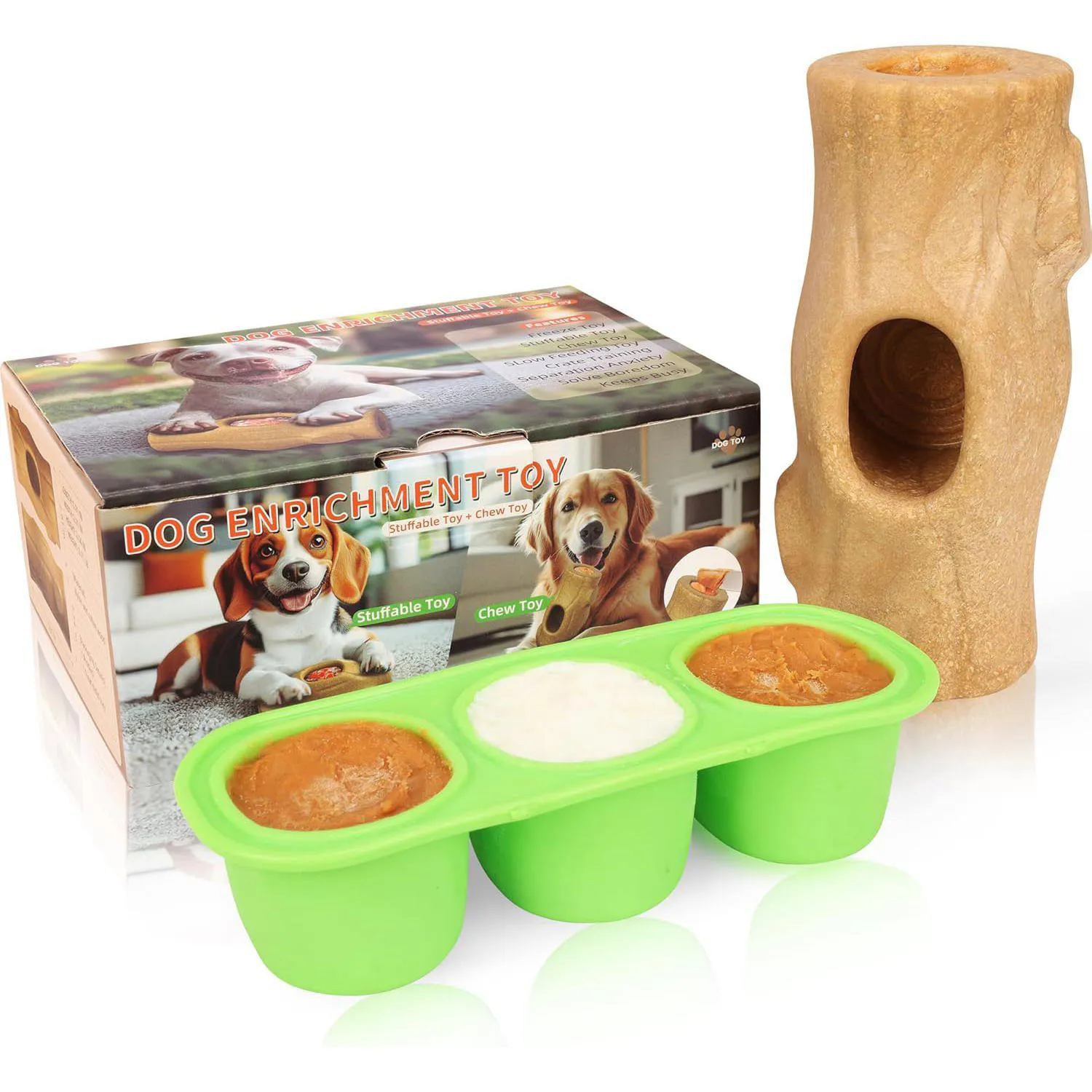 Juguete Interactivo Para Perros Con Soporte De Golosinas Congeladas Y Limpieza Dental
