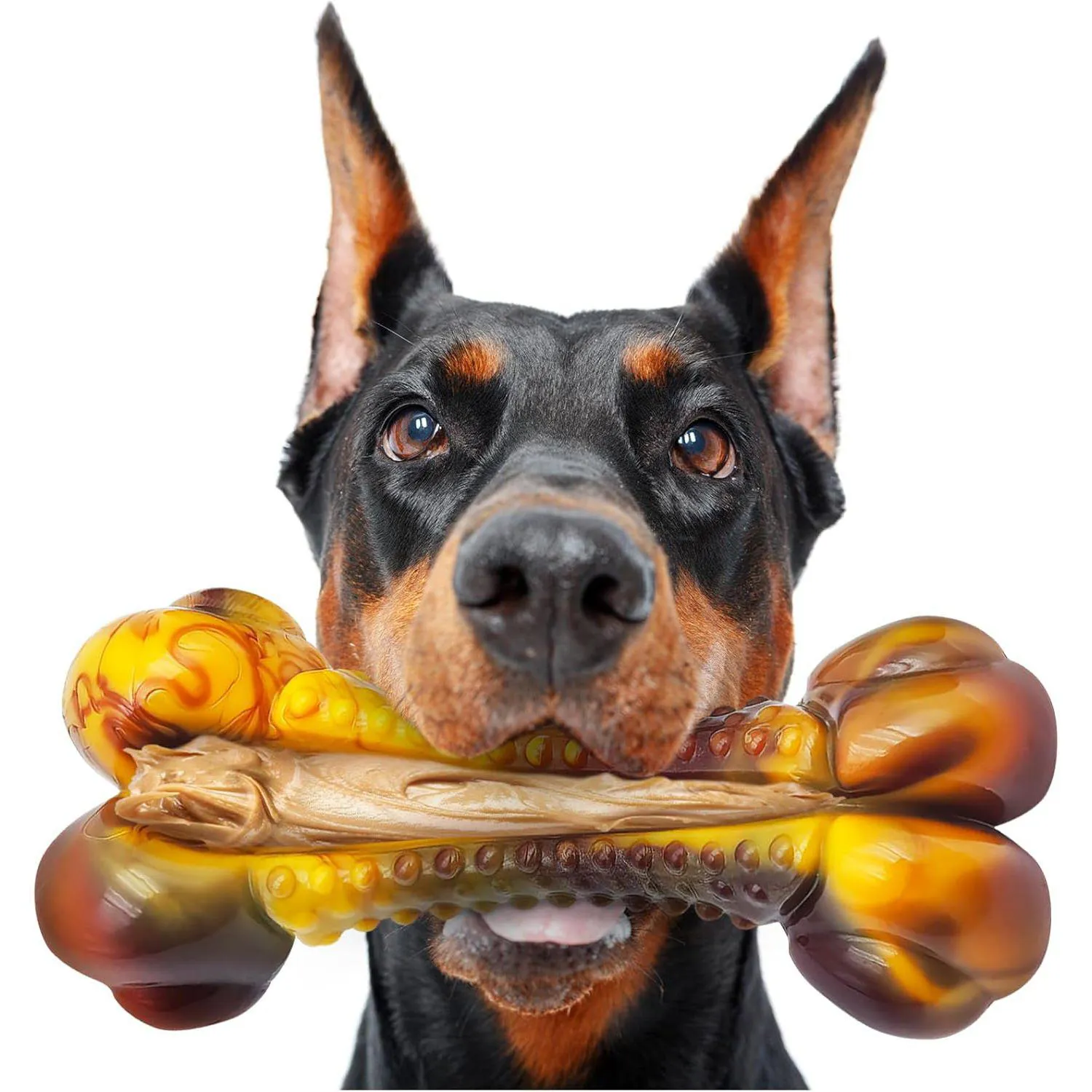 Juguete Anoodi Para Perros Masticadores Agresivos Con Sabor A Tocino