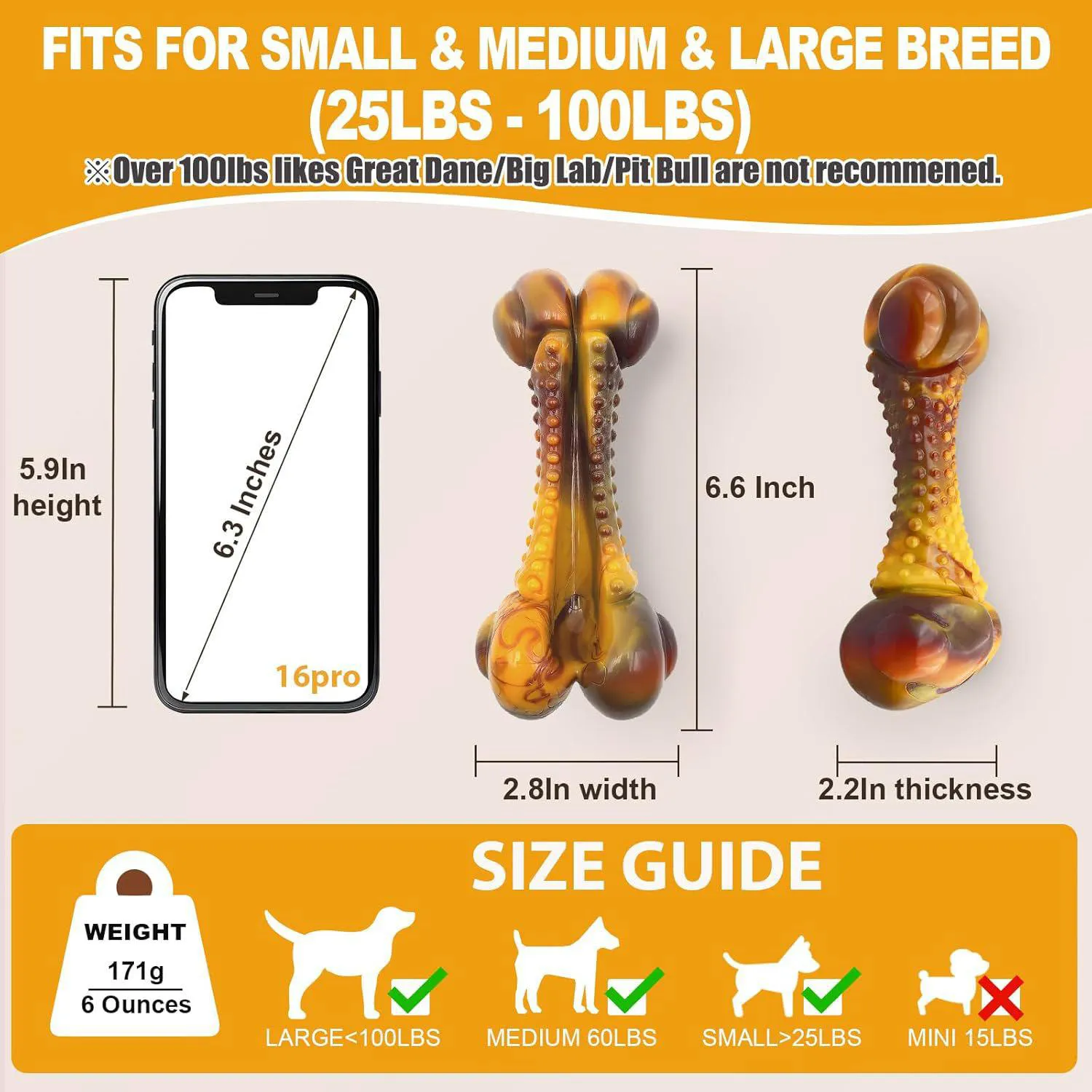 Juguete Anoodi Para Perros Masticadores Agresivos Con Sabor A Tocino
