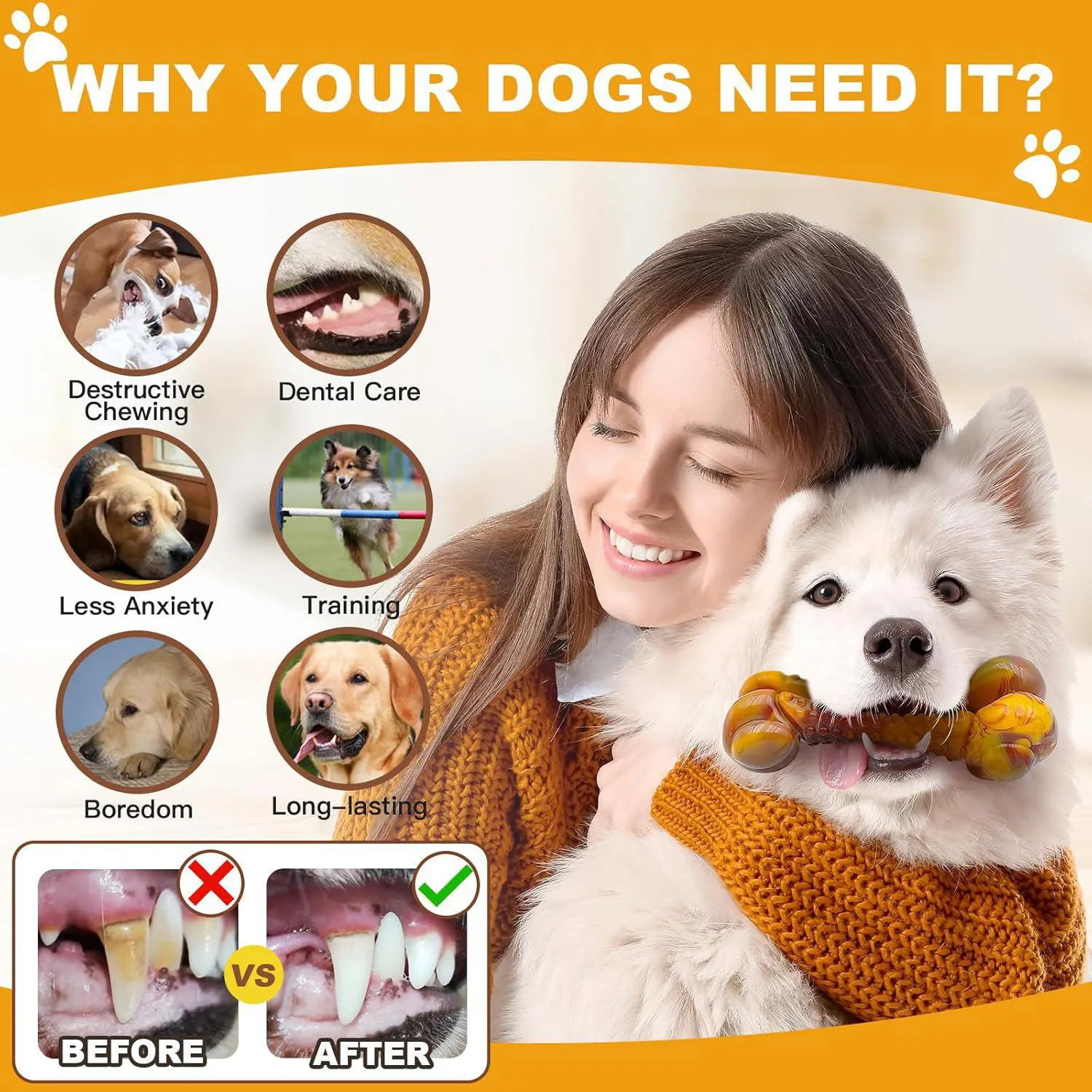 Juguete Anoodi Para Perros Masticadores Agresivos Con Sabor A Tocino 4