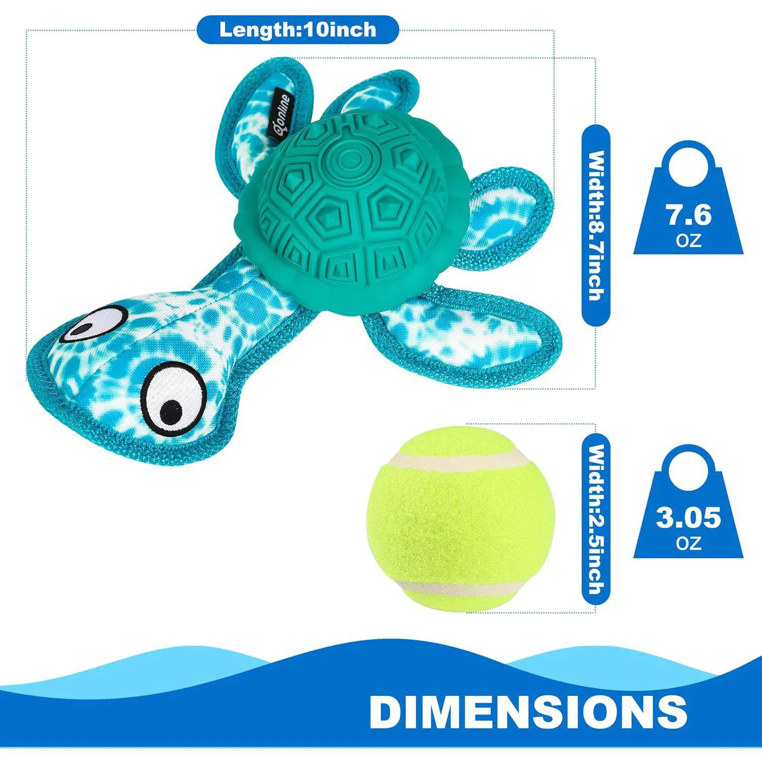 Juguete Interactivo Para Perros Con Forma De Tortuga Y Pelotas De Tenis 5