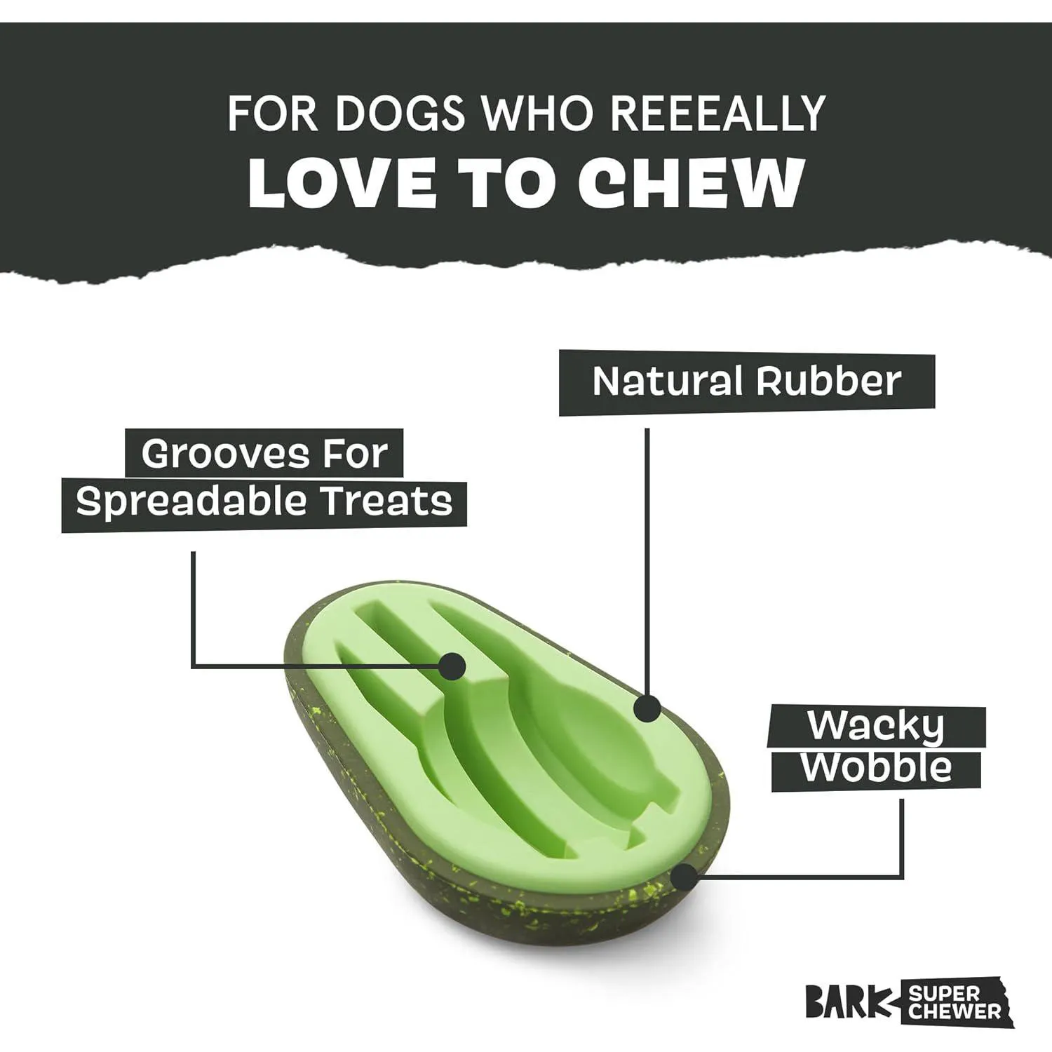 Juguete De Caucho Con Forma De Aguacate Para Perros Barkbox