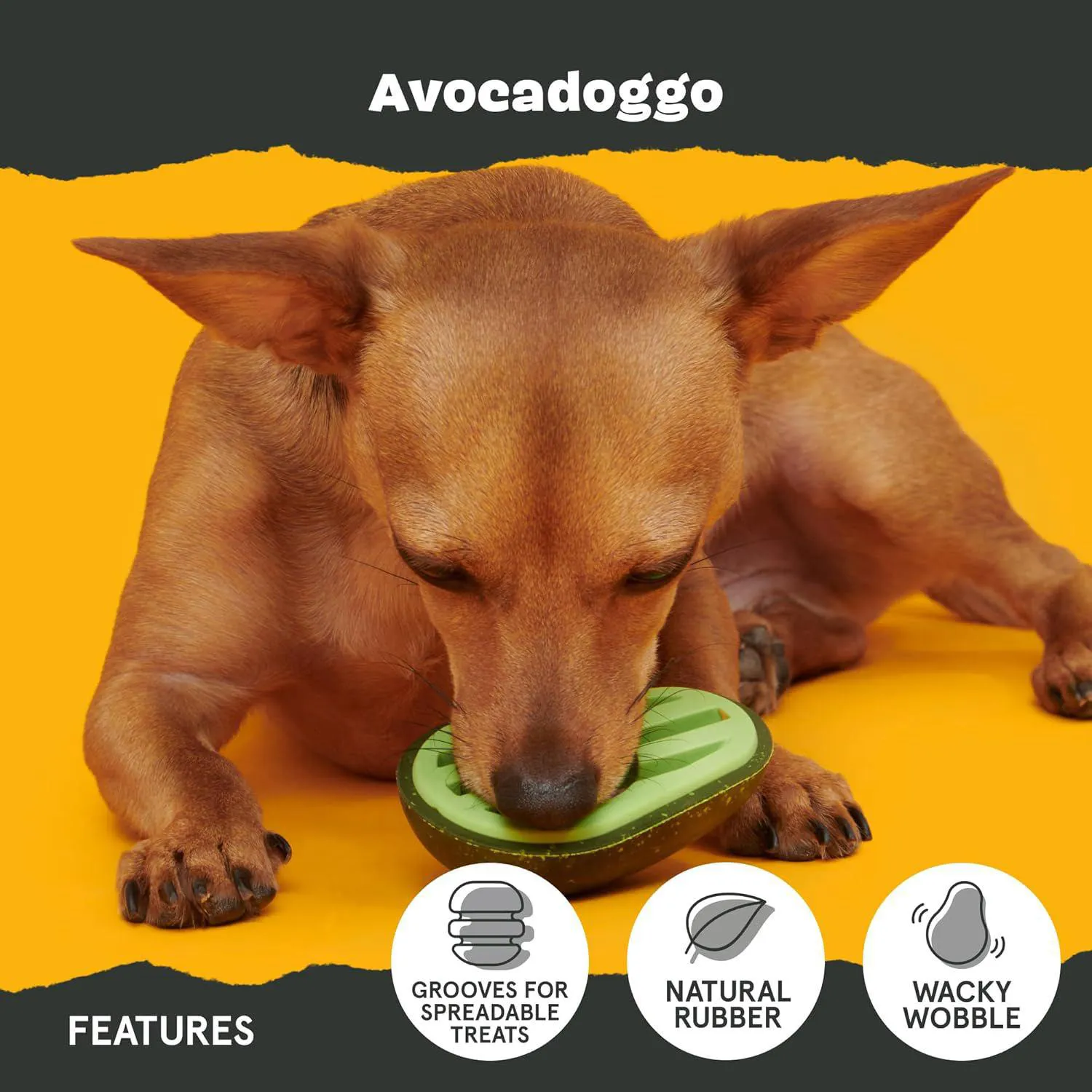 Juguete De Caucho Con Forma De Aguacate Para Perros Barkbox 4