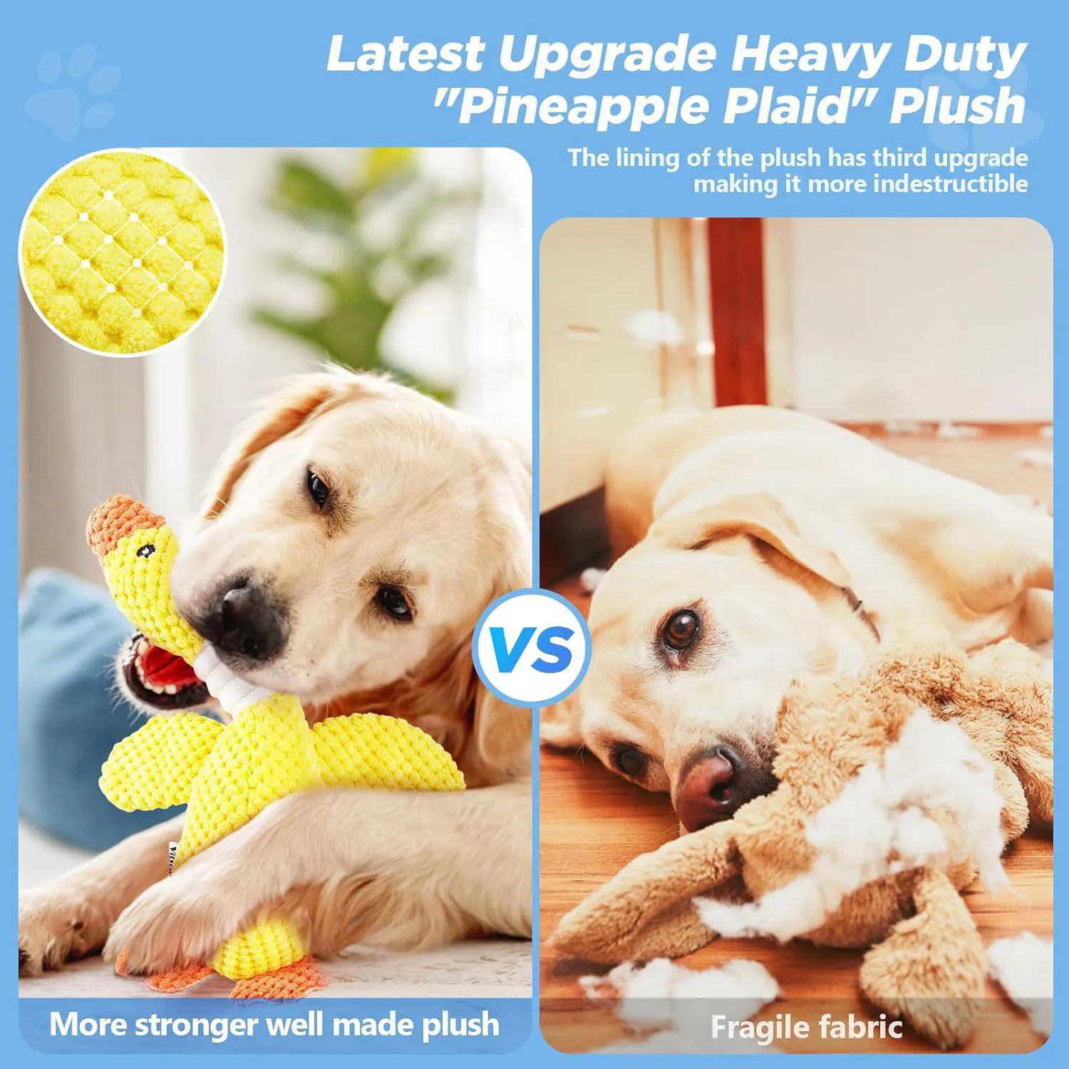 Juguete De Peluche Resistente Para Perros Con Sonido Chirriante Y Limpieza Dental 3