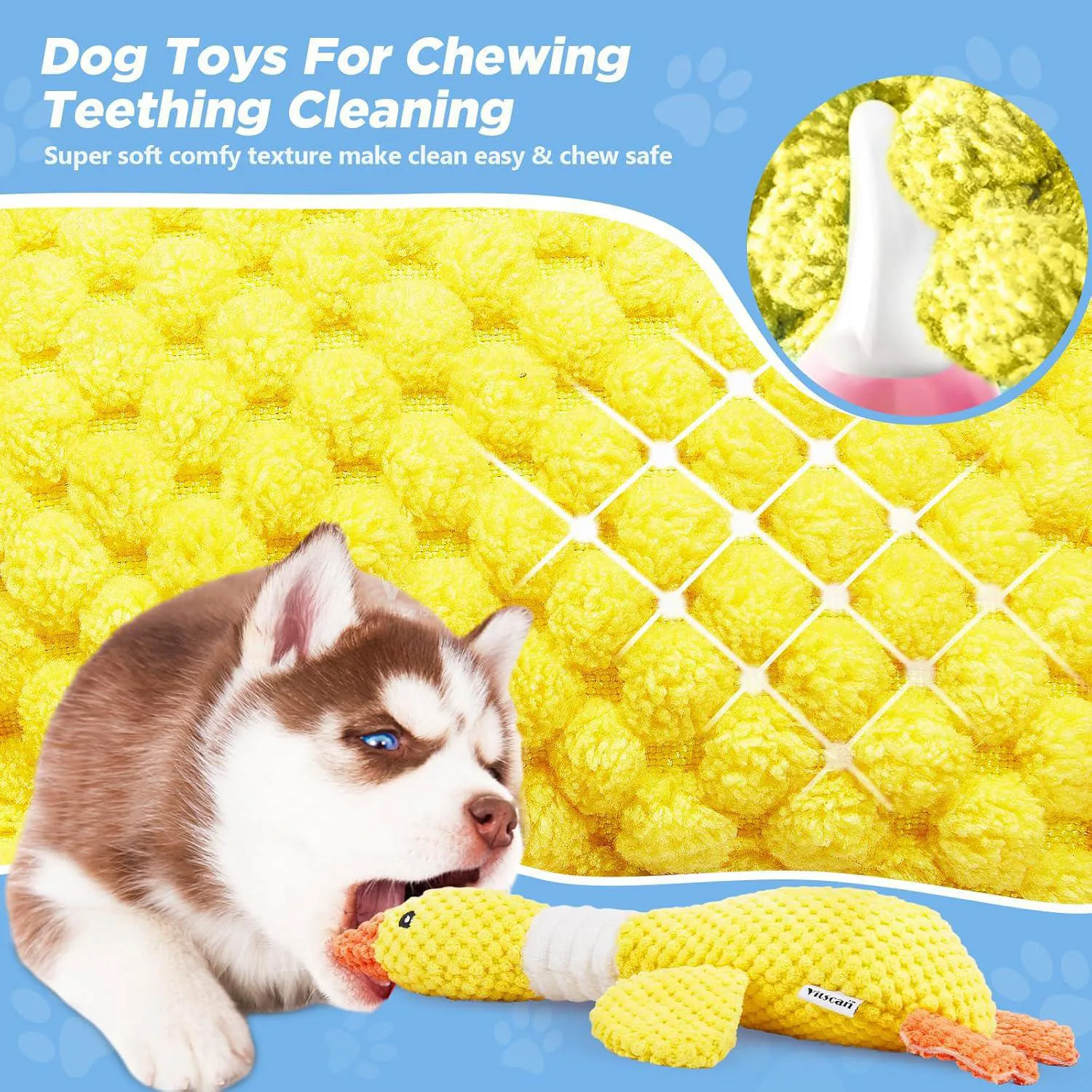 Juguete De Peluche Resistente Para Perros Con Sonido Chirriante Y Limpieza Dental 4