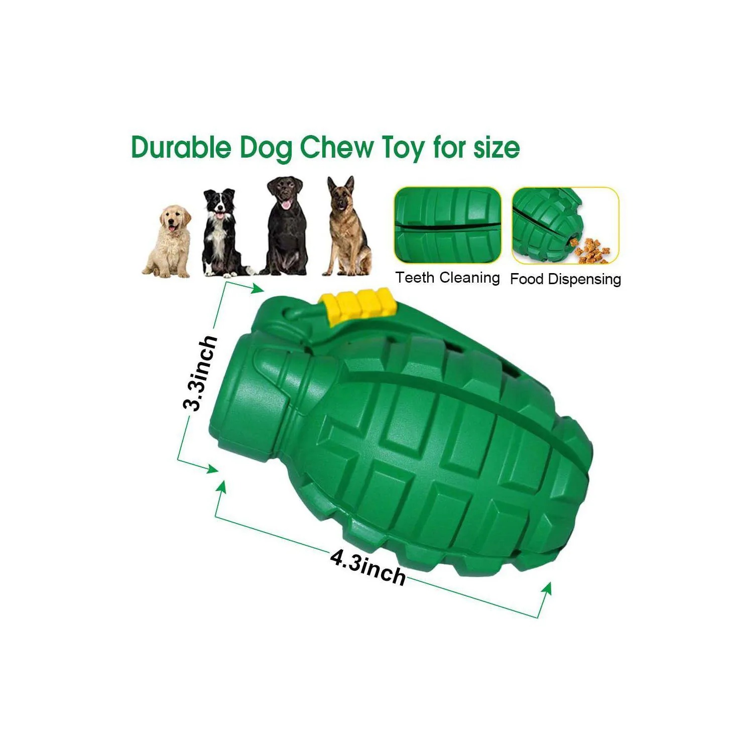 Juguete Masticable Resistente Para Perros Con Forma De Granada Y Aroma A Piña