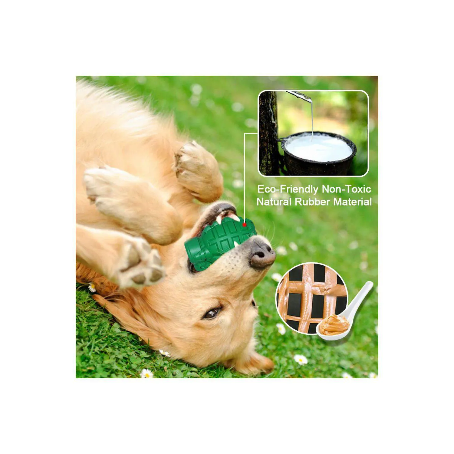Juguete Masticable Resistente Para Perros Con Forma De Granada Y Aroma A Piña 4