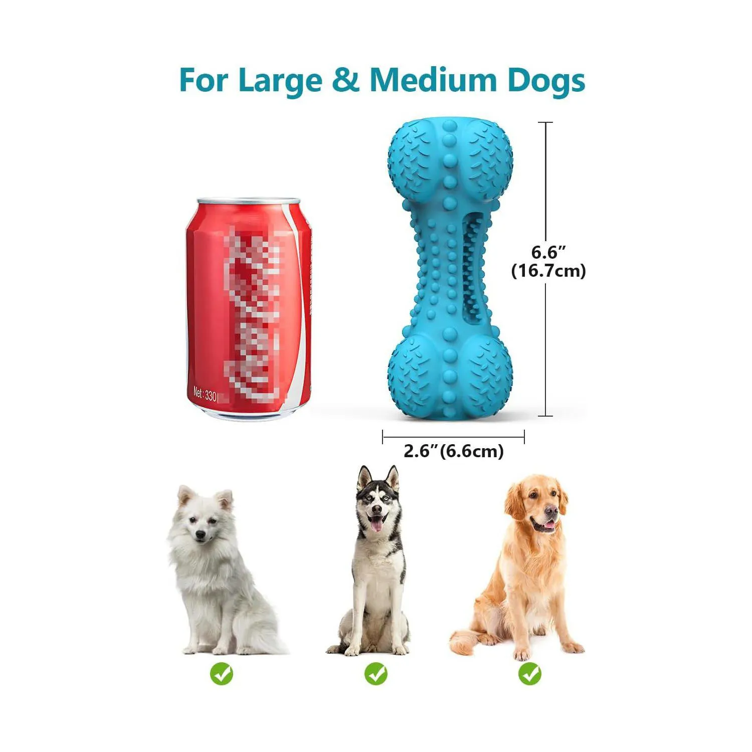 Juguete Chirriante Para Perros Con Hueso De Goma Sabor Tocino Y Limpieza Dental 6