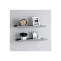 Estantería Flotante Gris para Marcos Decorativos en Dormitorio u Oficina
