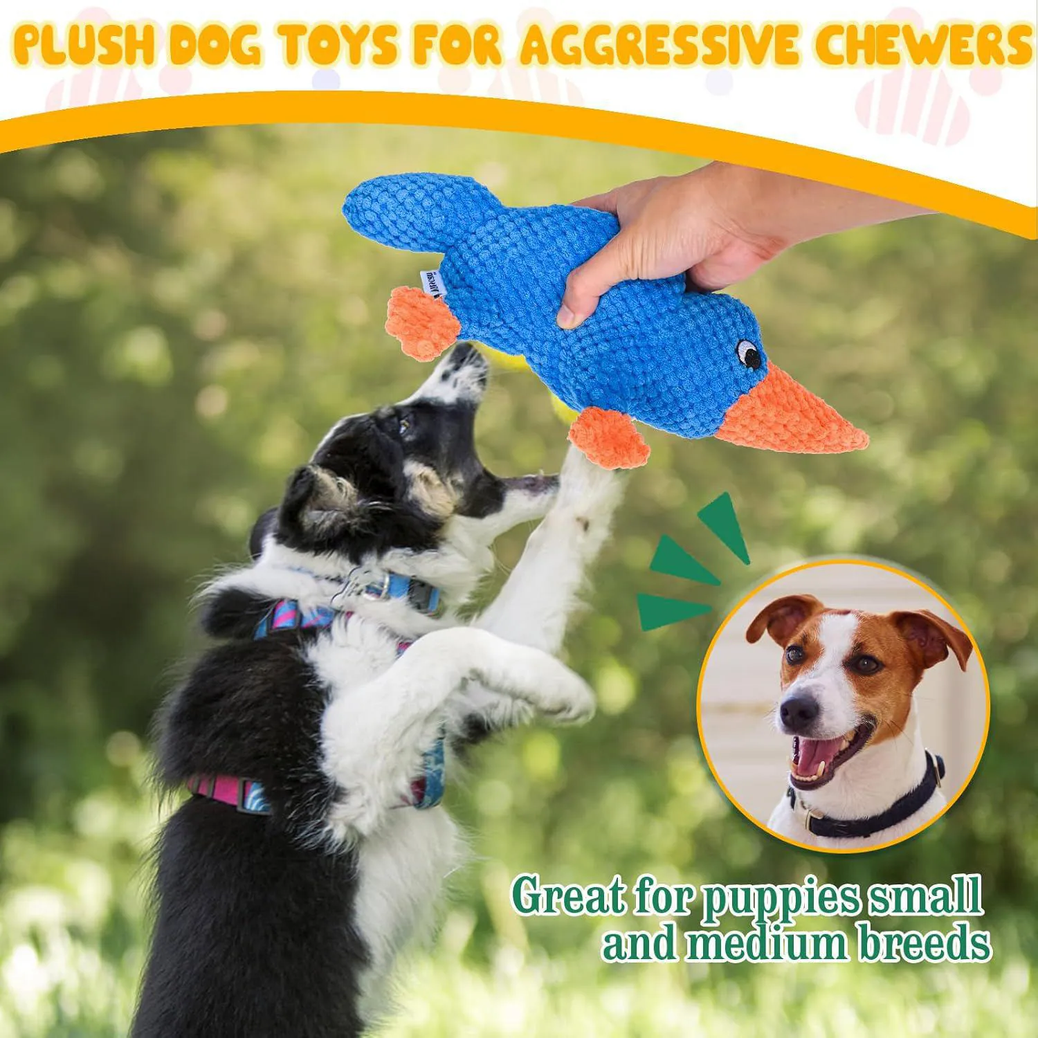 Juguete De Peluche Chirriante Para Perros Grandes Con Diseño Resistente De Ornitorrinco 3