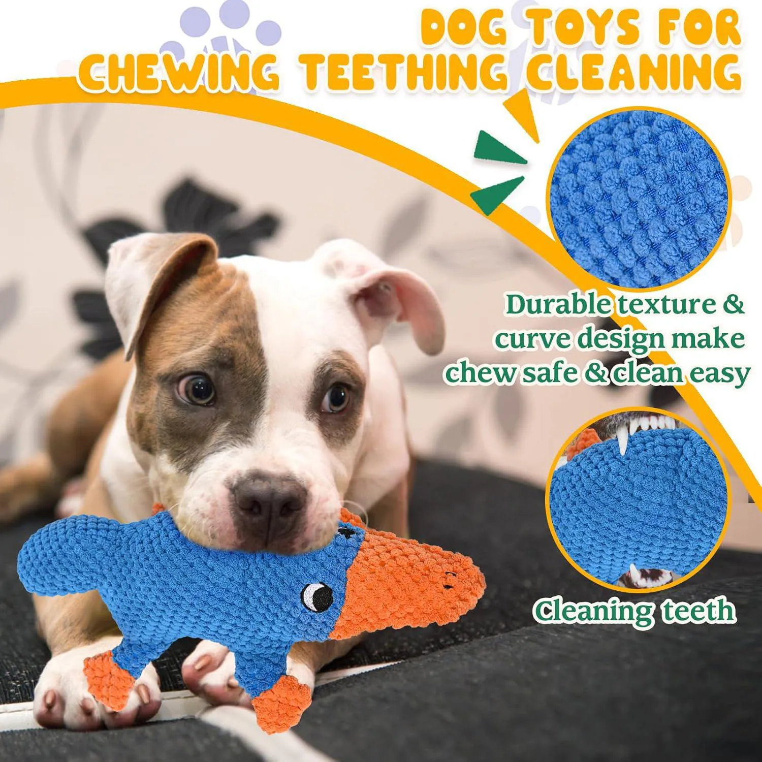 Juguete De Peluche Chirriante Para Perros Grandes Con Diseño Resistente De Ornitorrinco 4