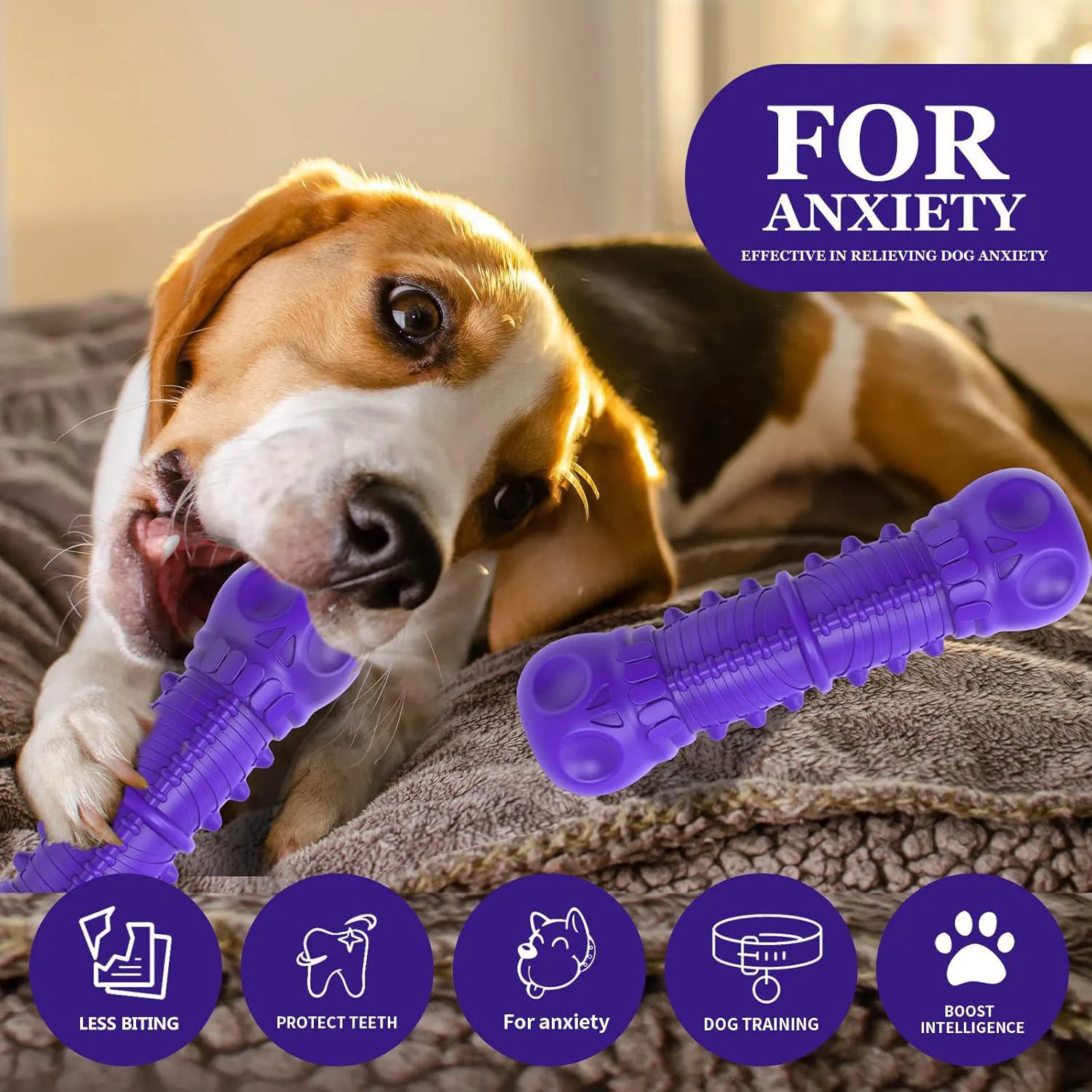 Juguete Chirriante Para Perros Grandes Con Caucho Natural Y Ranuras Para Bocadillos