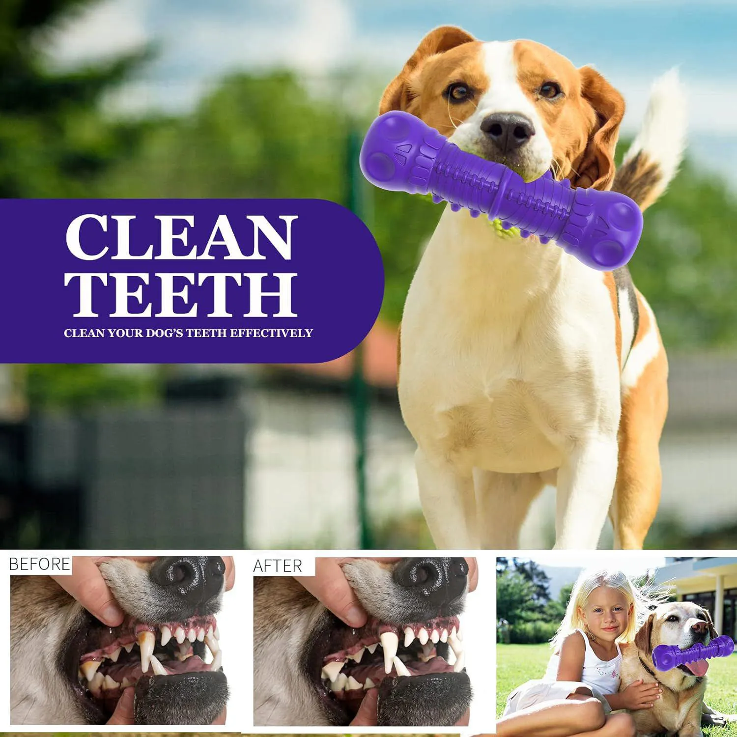 Juguete Chirriante Para Perros Grandes Con Caucho Natural Y Ranuras Para Bocadillos 4