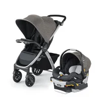 Silla de Bebé para Carro Chicco Bravo Trio 3 en 1 con Cochecito y Base KeyFit 30 Gris Calla