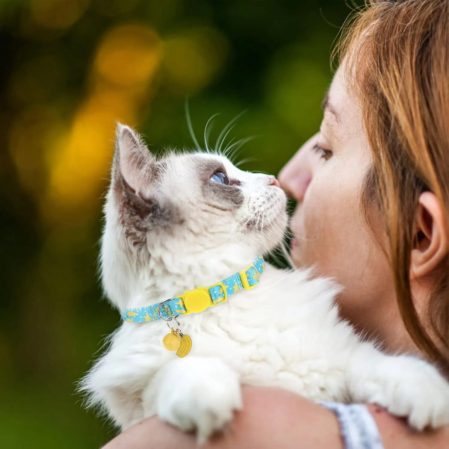 Collares VKPETFR Para Gato Frutales x3 Ajustables Con Campana y Hebilla Segura 6