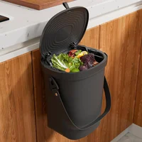 Contenedor de Compost Colgante con Tapa Antiodorante y Montaje Versátil