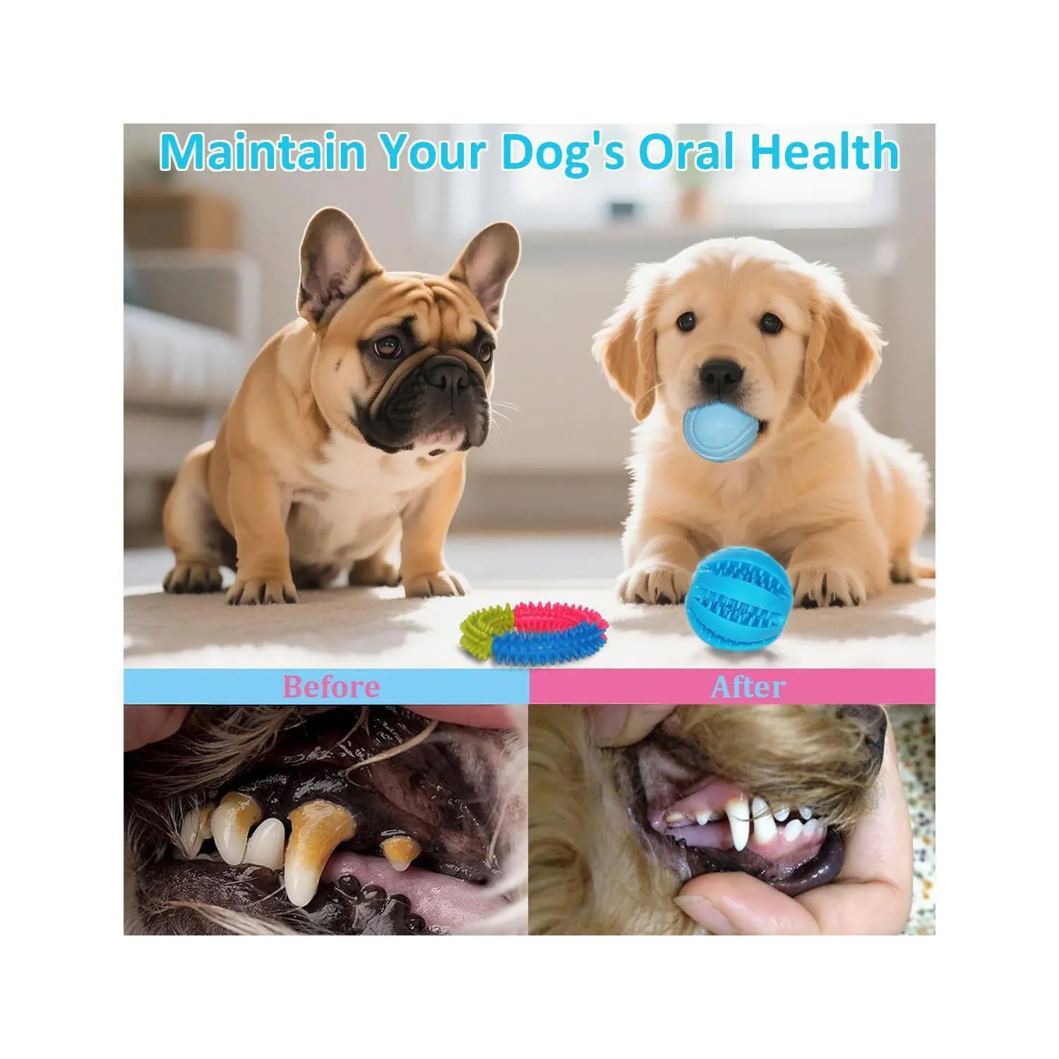 Set De Juguetes Para Cachorros Con 20 Piezas Para Dentición Y Juego Interactivo 3