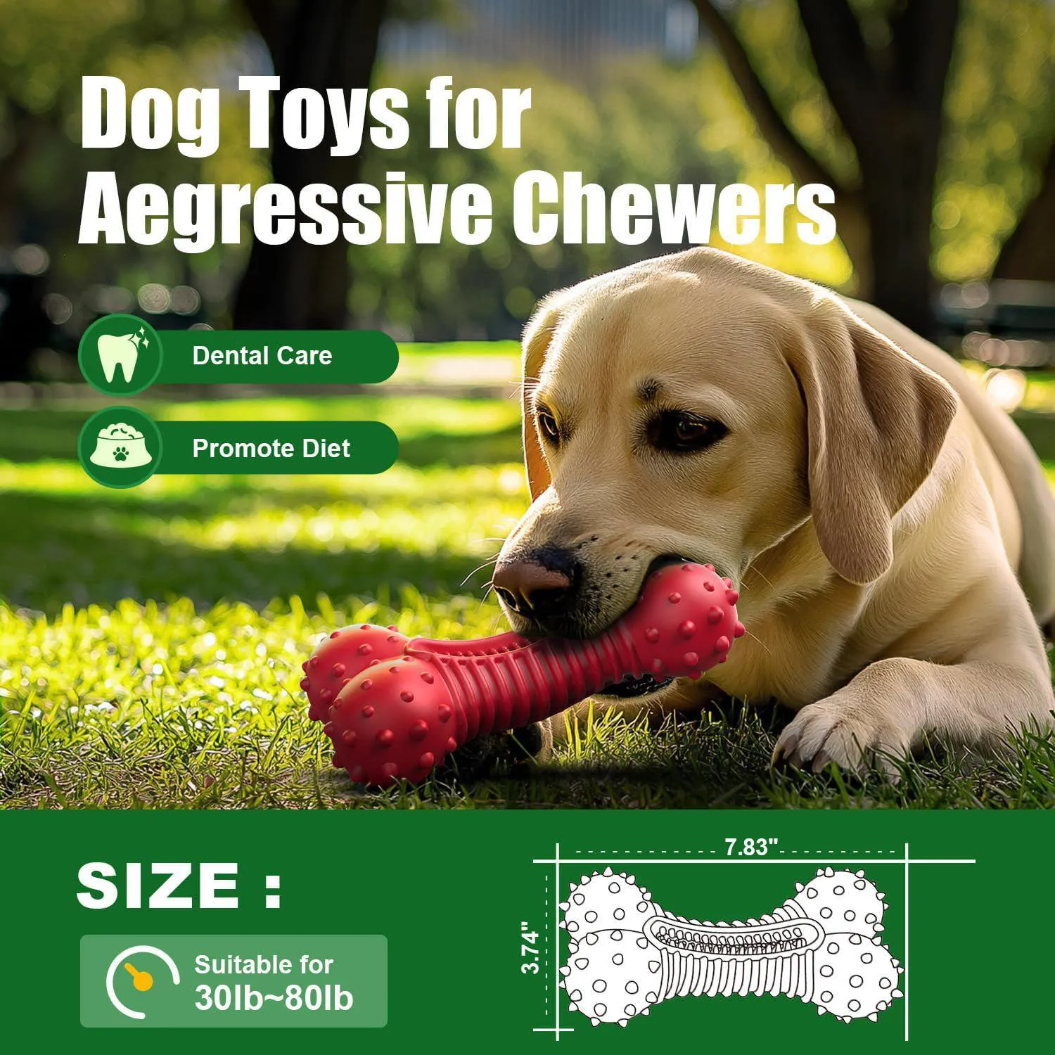 Juguete Resistente Con Sabor A Tocino Para Perros Masticadores Agresivos 4
