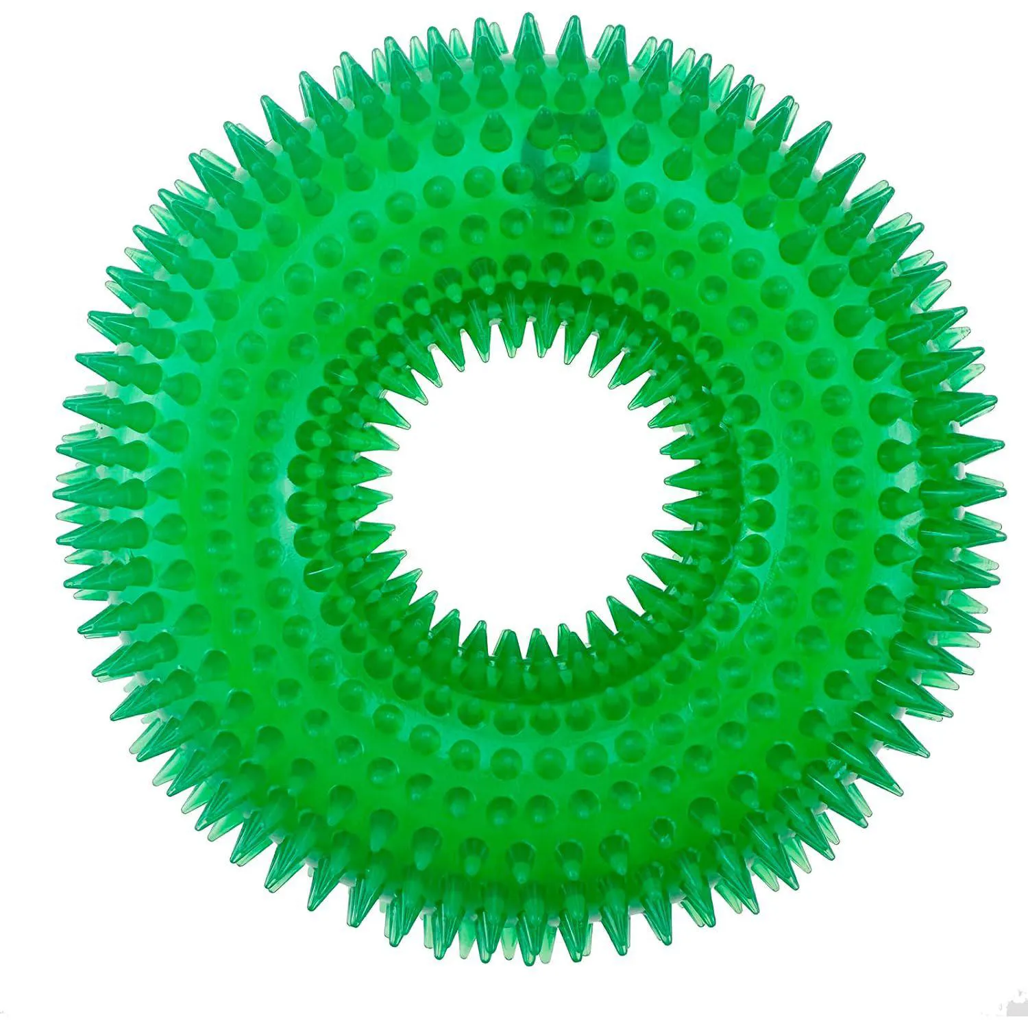 Juguete para Perros con Diseño de Donut Flotante y Sonido Interactivo Color Verde