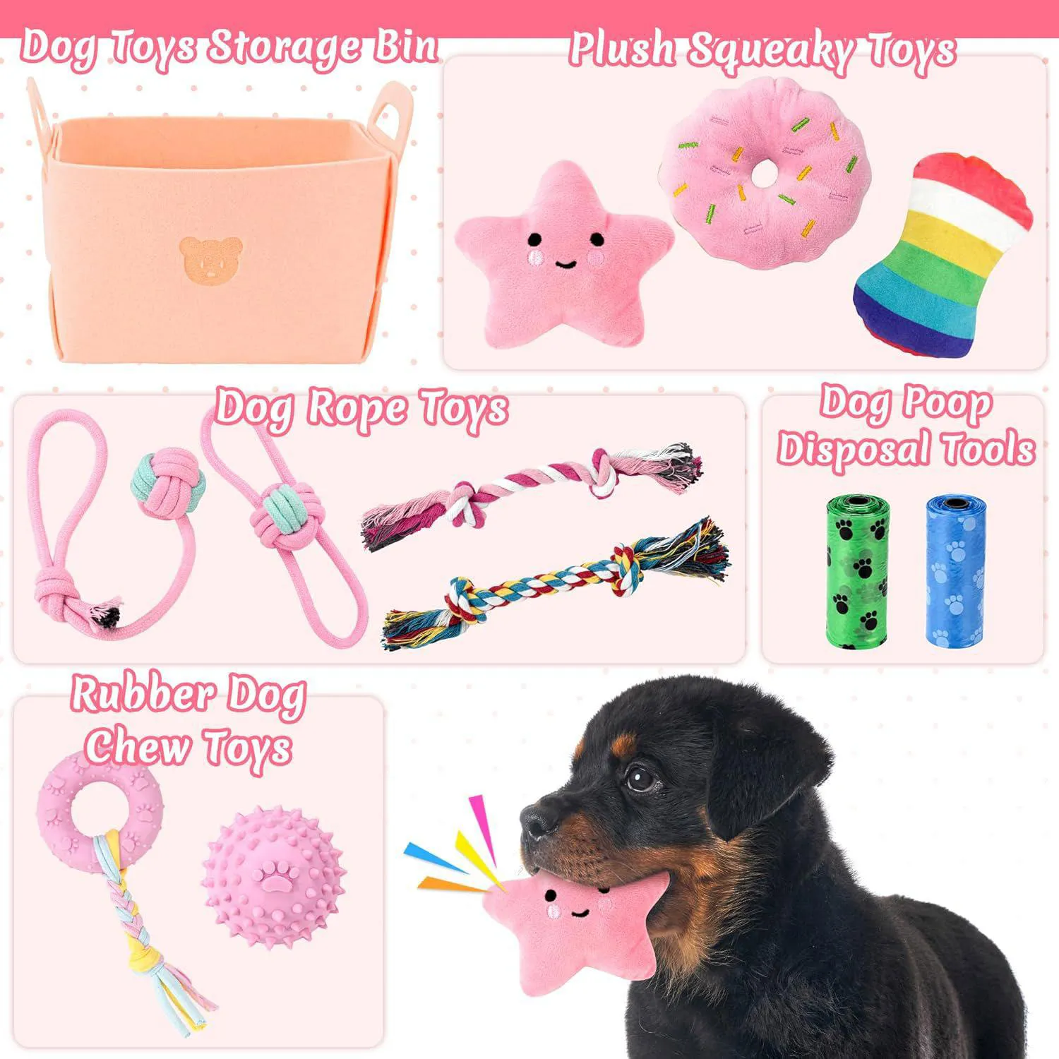 Juguetes Interactivos Para Cachorros Con Caja De Almacenamiento