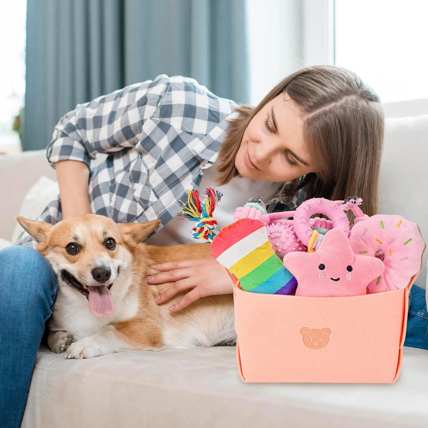 Juguetes Interactivos Para Cachorros Con Caja De Almacenamiento 6