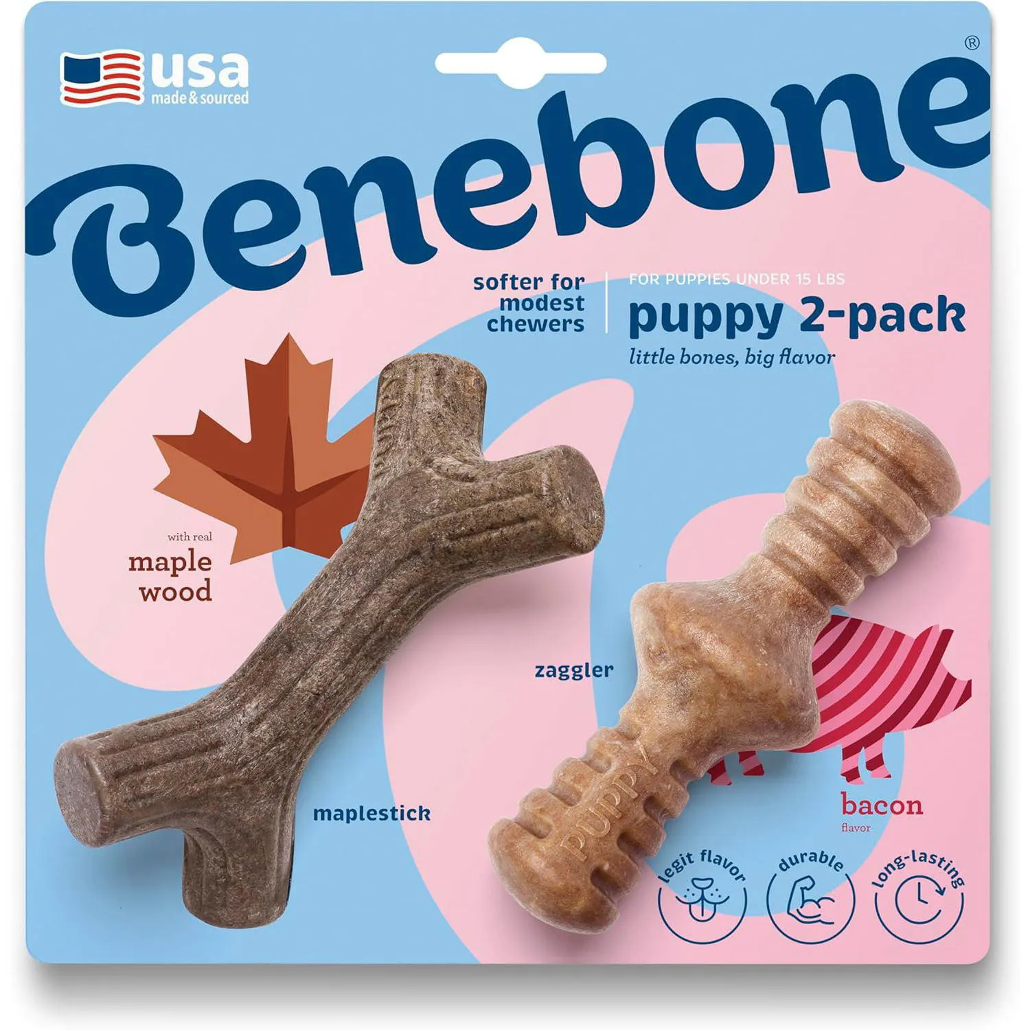Juguetes Para Cachorros Benebone Con Sabor Real Que Calman La Dentición