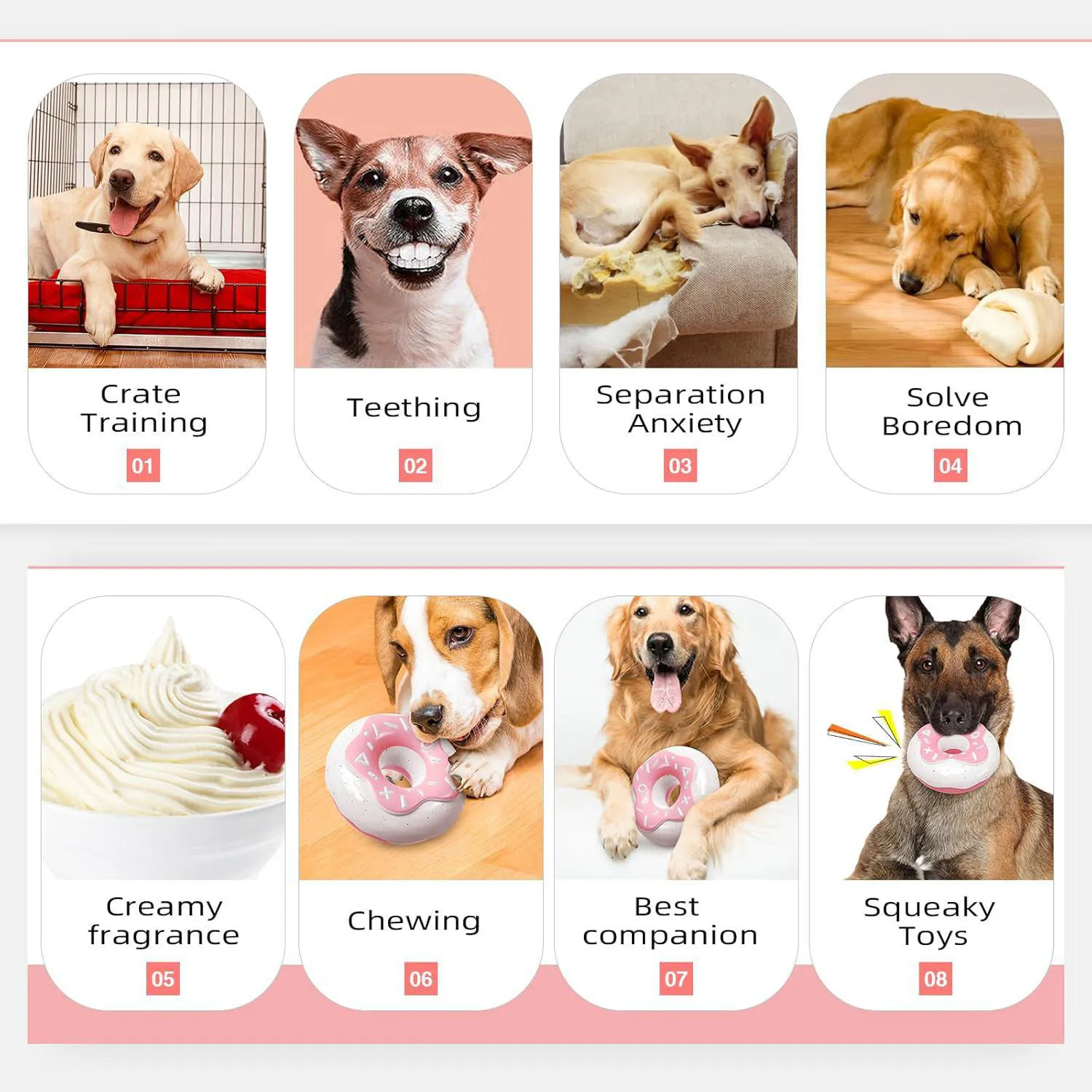 Juguete Masticable Para Perros Con Forma De Donut Resistente E Interactivo