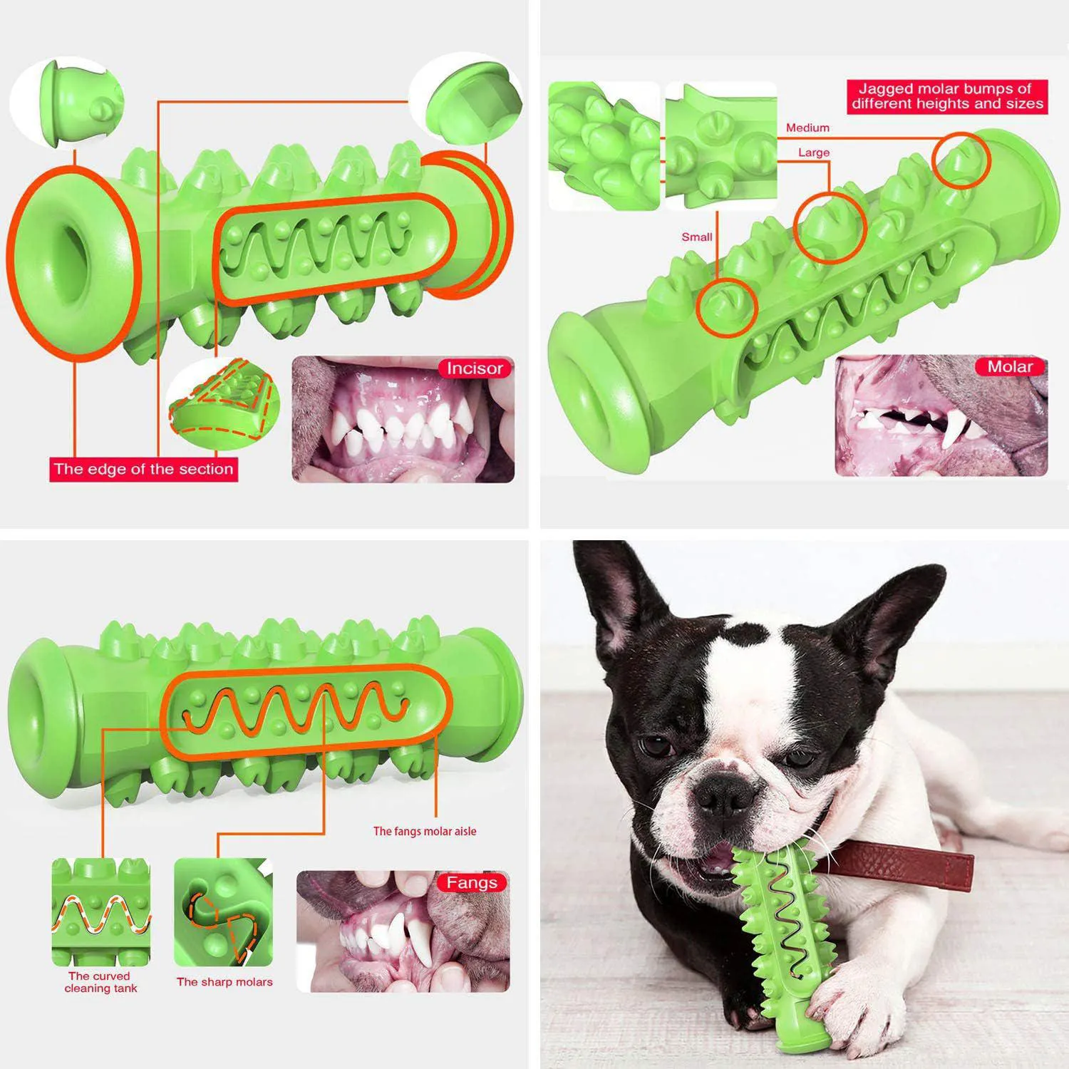 Juguete Masticable Para Perros Con Limpieza Dental Y Alta Resistencia 5