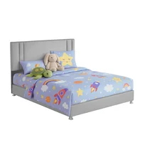 Base Cama con Espaldar + Colchon Semidoble Infantil Lupe 120x190x130 Gris
