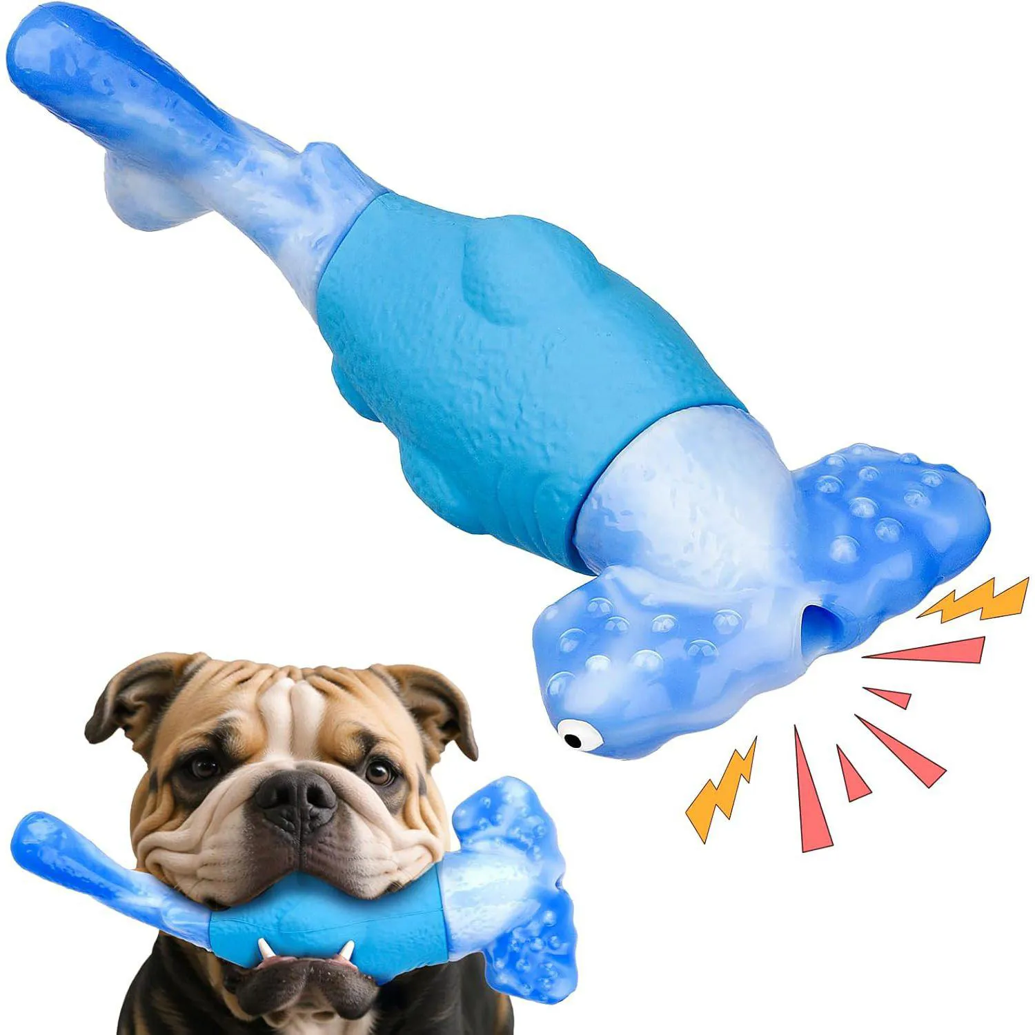 Juguete Para Perros Con Diseño De Tiburón Martillo Resistente E Interactivo