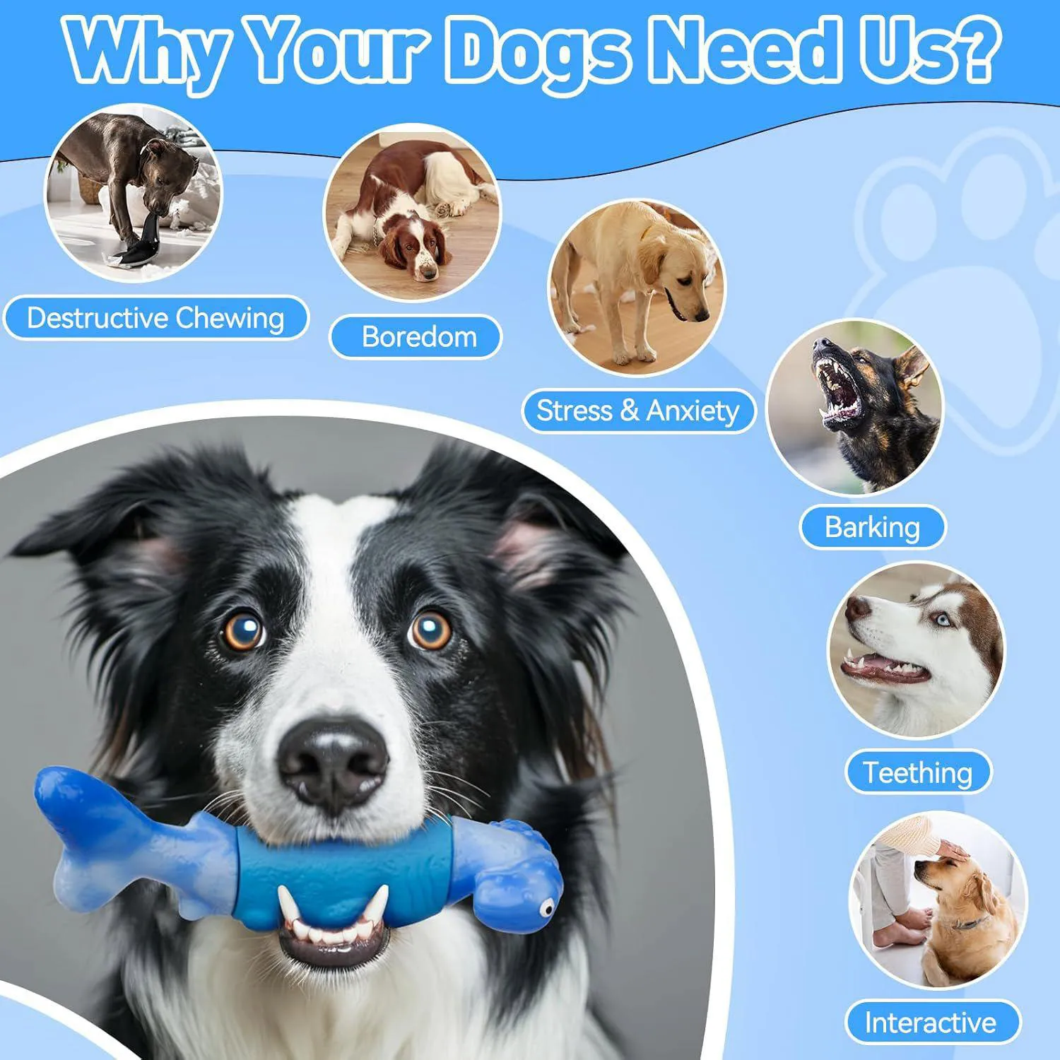 Juguete Para Perros Con Diseño De Tiburón Martillo Resistente E Interactivo 3