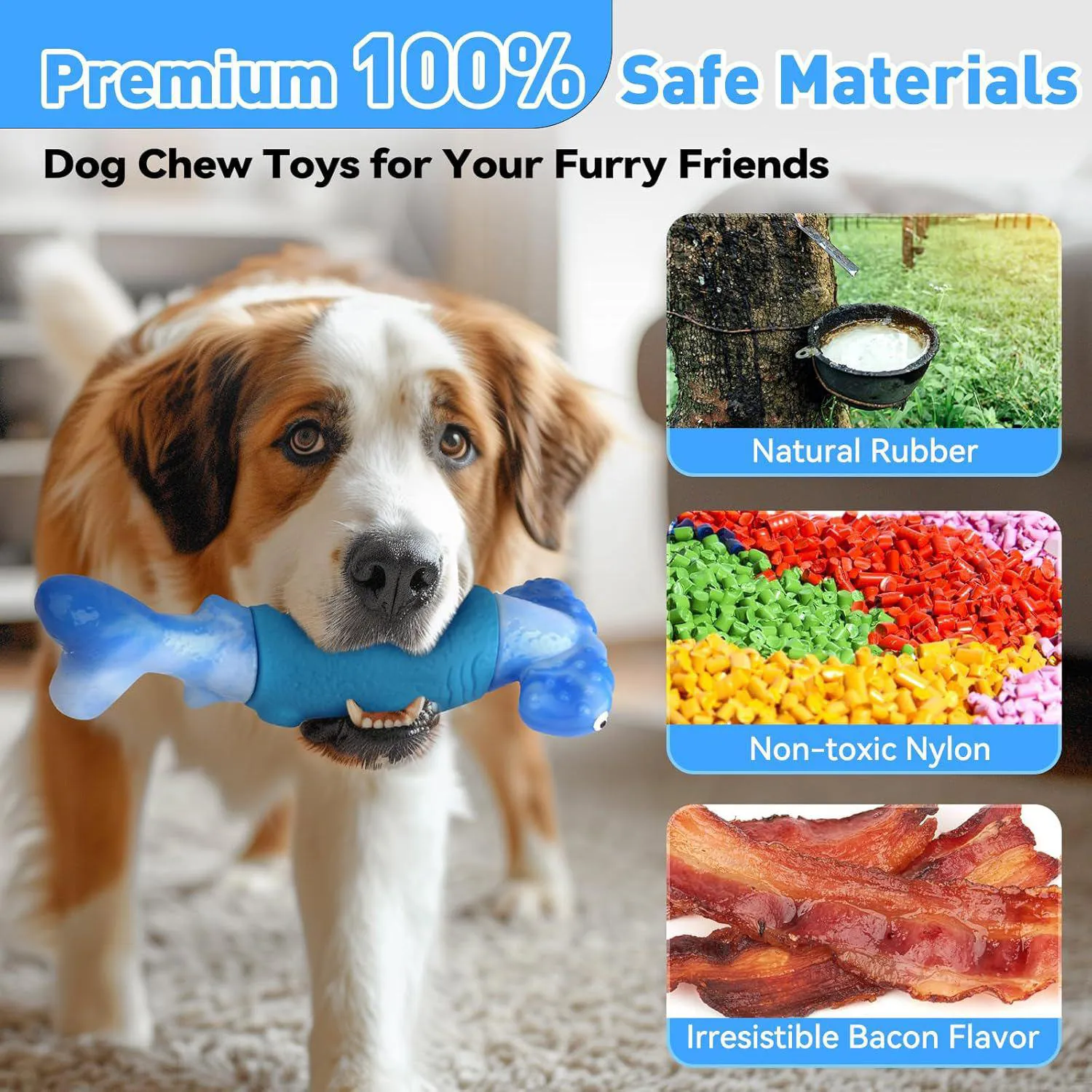 Juguete Para Perros Con Diseño De Tiburón Martillo Resistente E Interactivo 7
