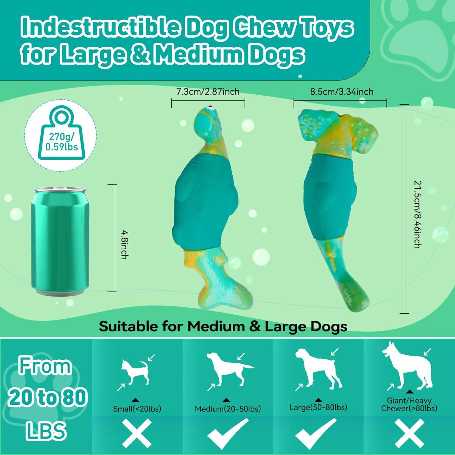 Juguete Resistente Para Perros Con Diseño De Tiburón Y Aroma A Tocino