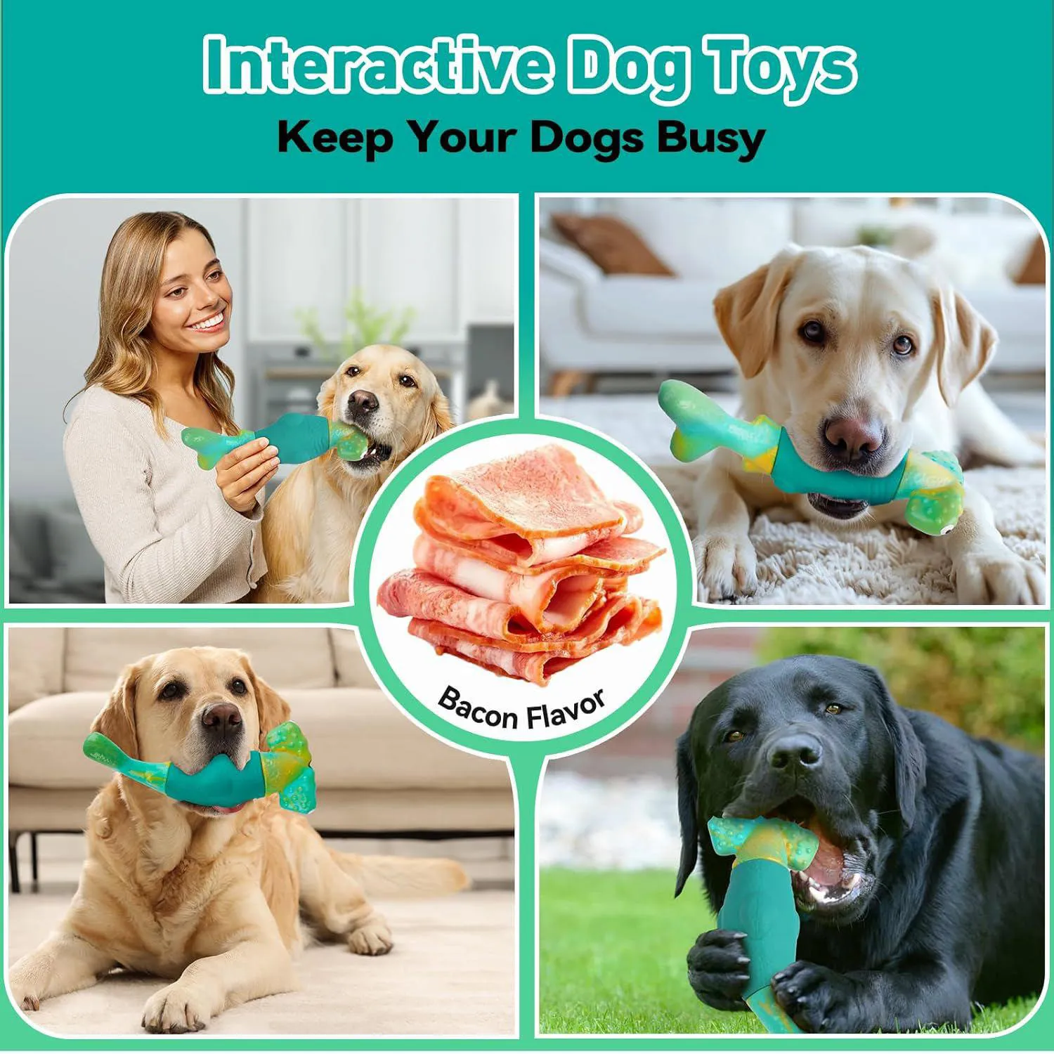 Juguete Resistente Para Perros Con Diseño De Tiburón Y Aroma A Tocino 5