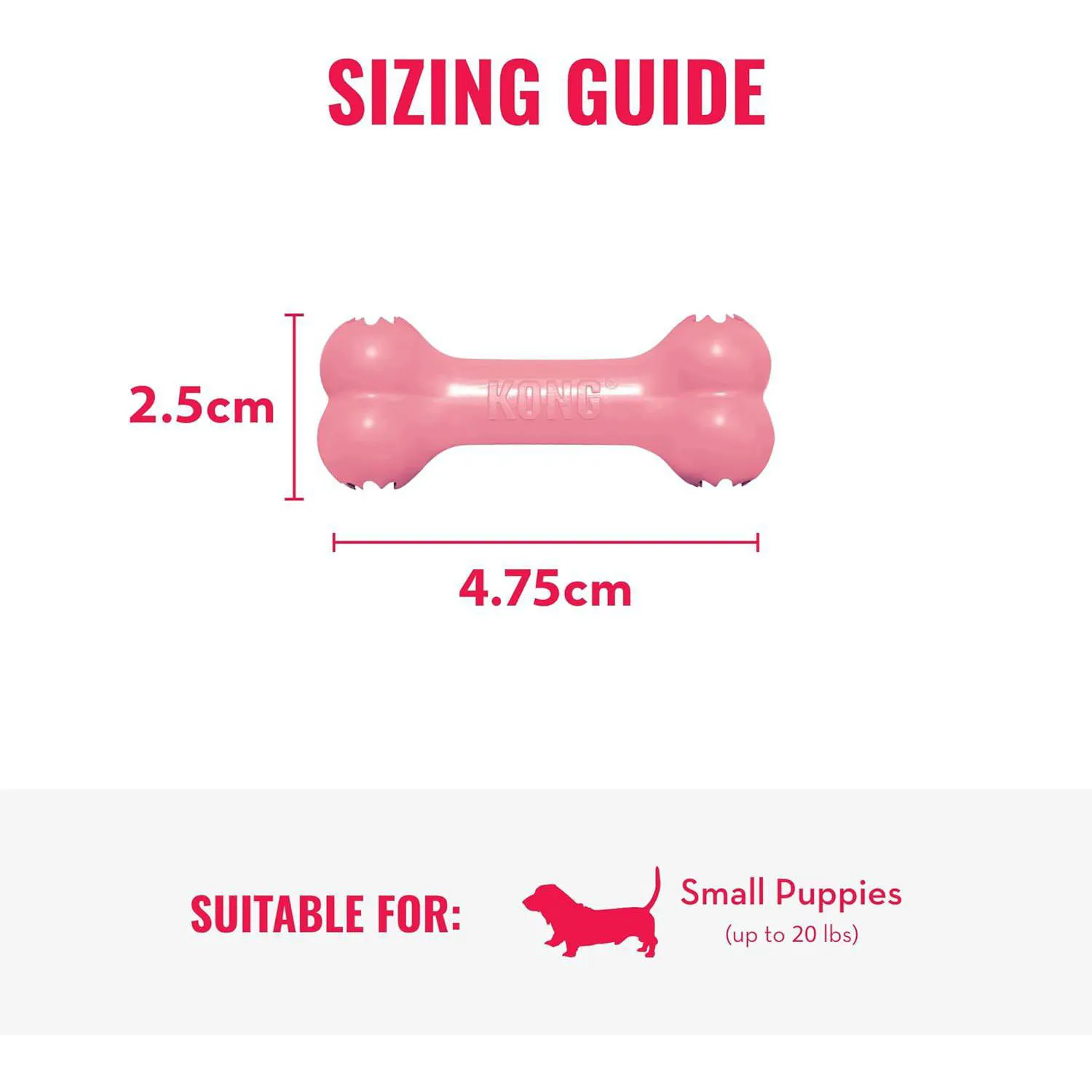 Juguete Masticable Rellenable Para Cachorros De Goma Natural KONG 3