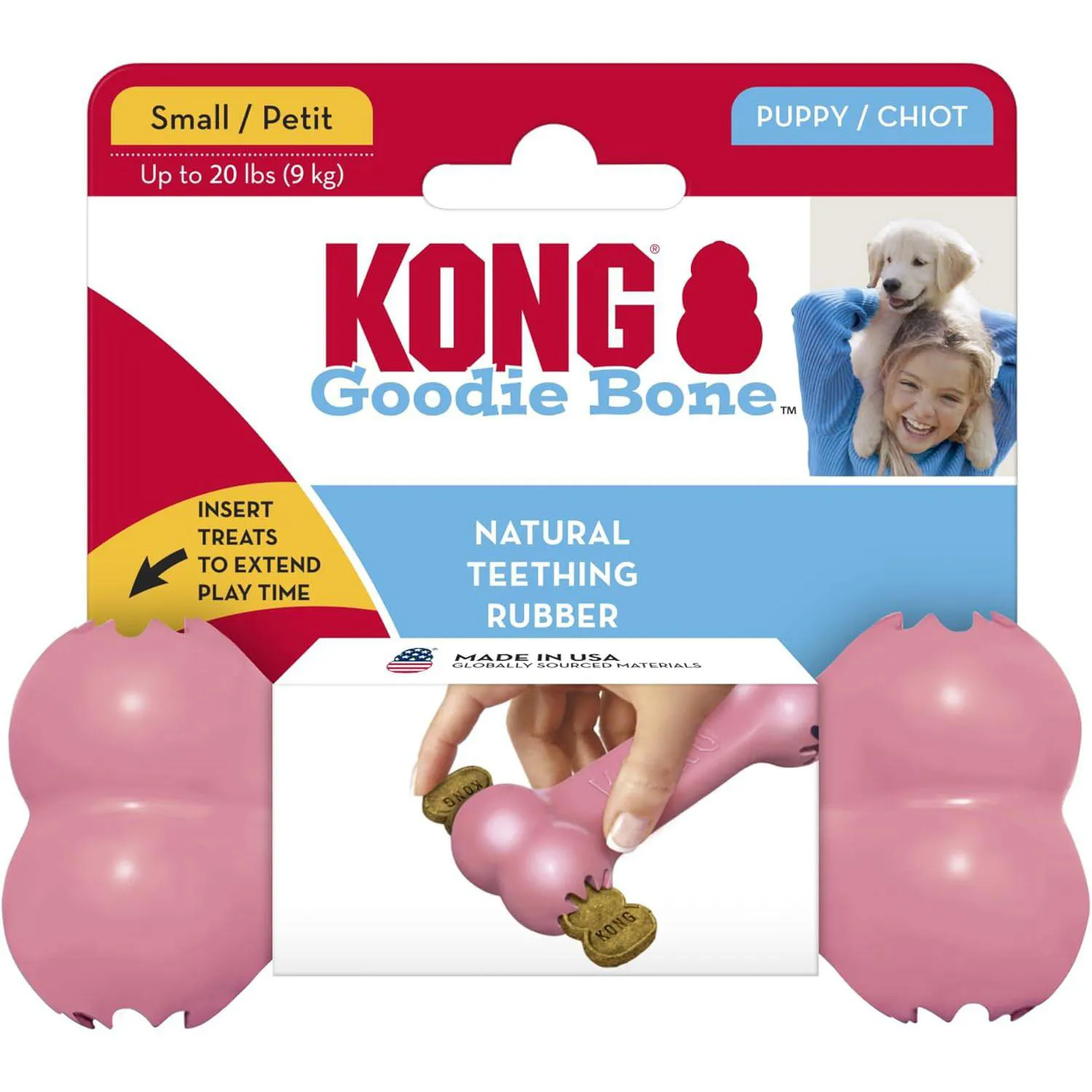 Juguete Masticable Rellenable Para Cachorros De Goma Natural KONG 7