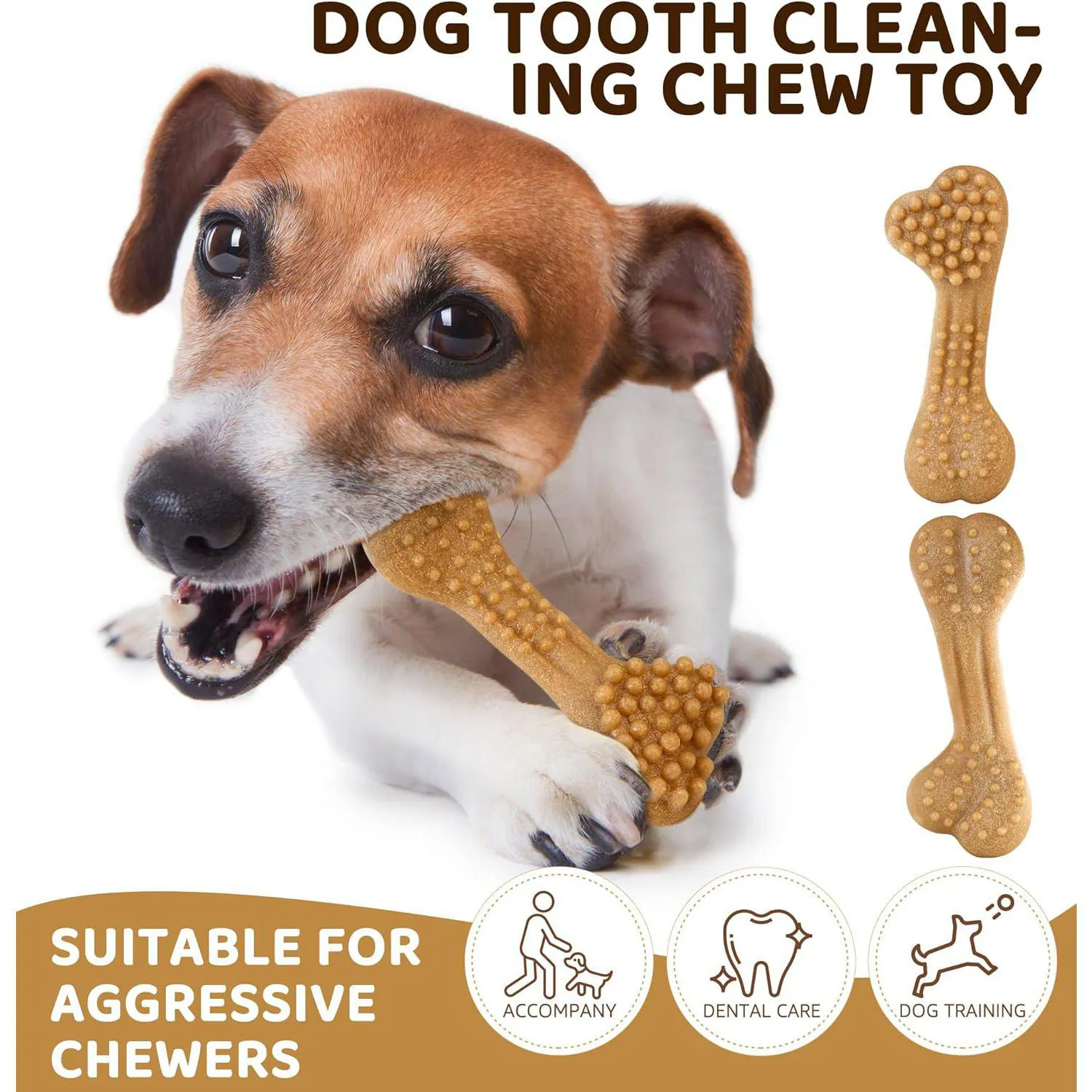 Juguete Resistente Para Perros Masticadores Agresivos Con Limpieza Dental