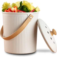 Contenedor de Compostaje de Fibra de Bambú para Cocina con Filtro Antiodor