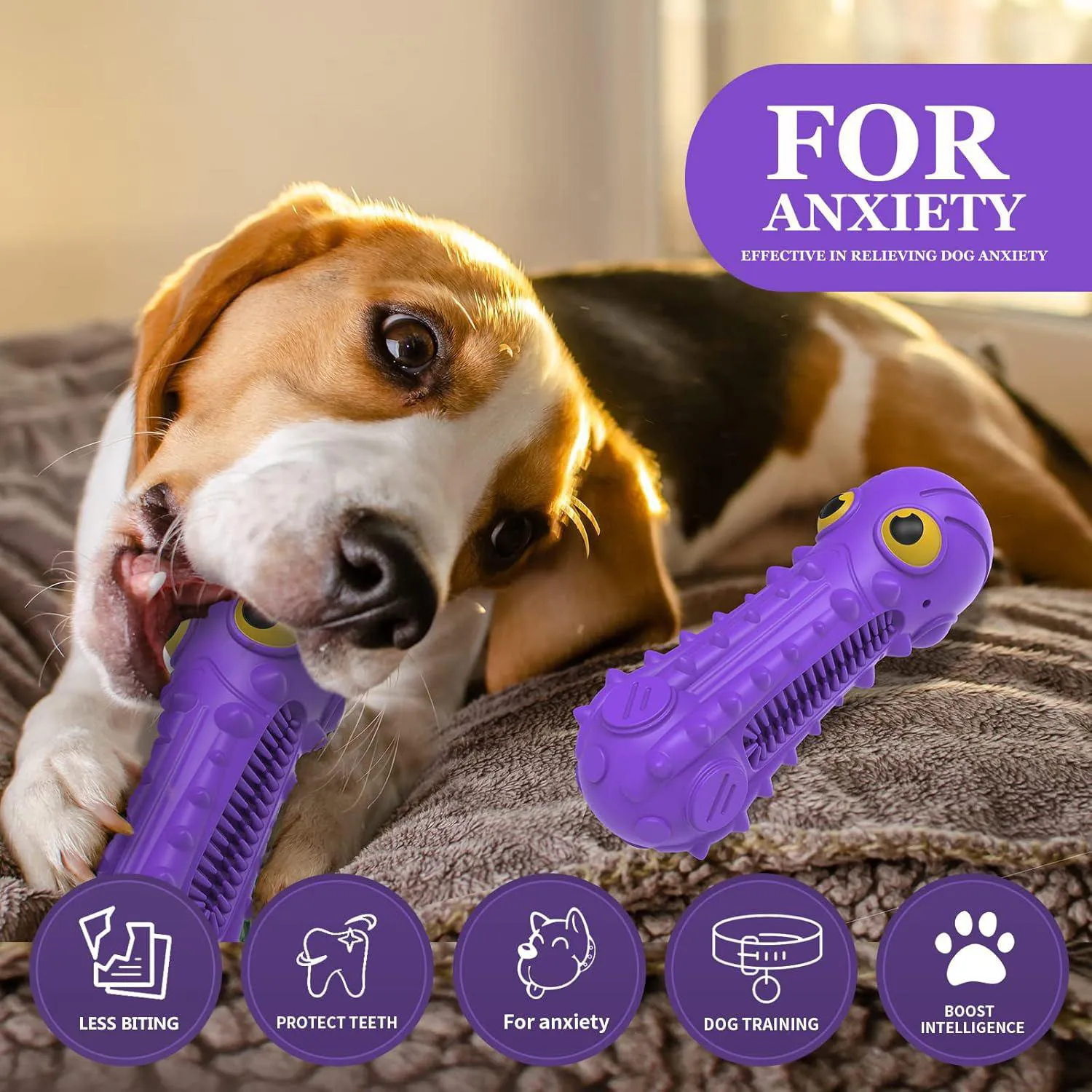 Juguete Chirriante Para Perros Grandes Con Goma Natural Resistente Y Seguro 5