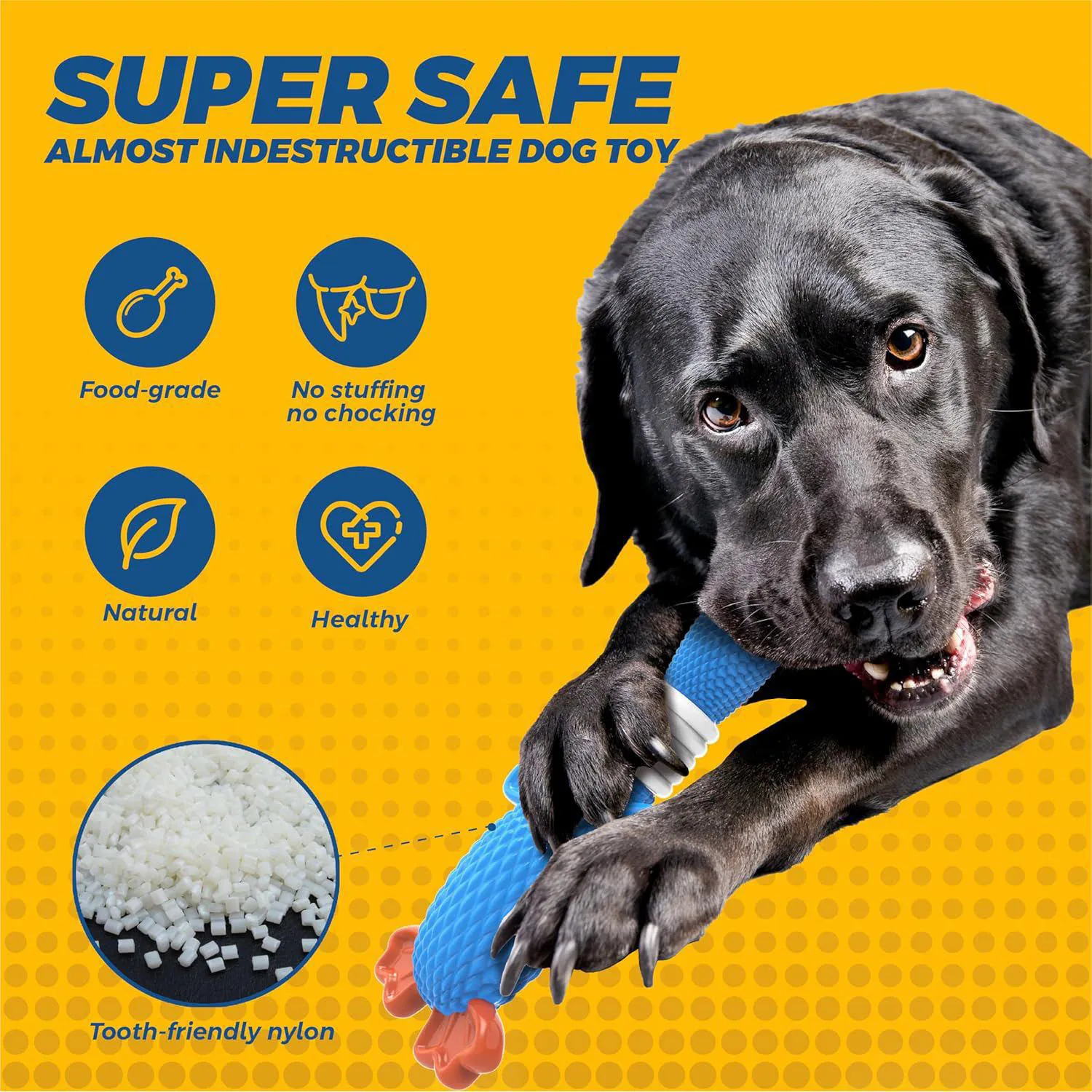 Juguete De Nailon Para Perros Grandes Resistente Para Masticadores Agresivos 4