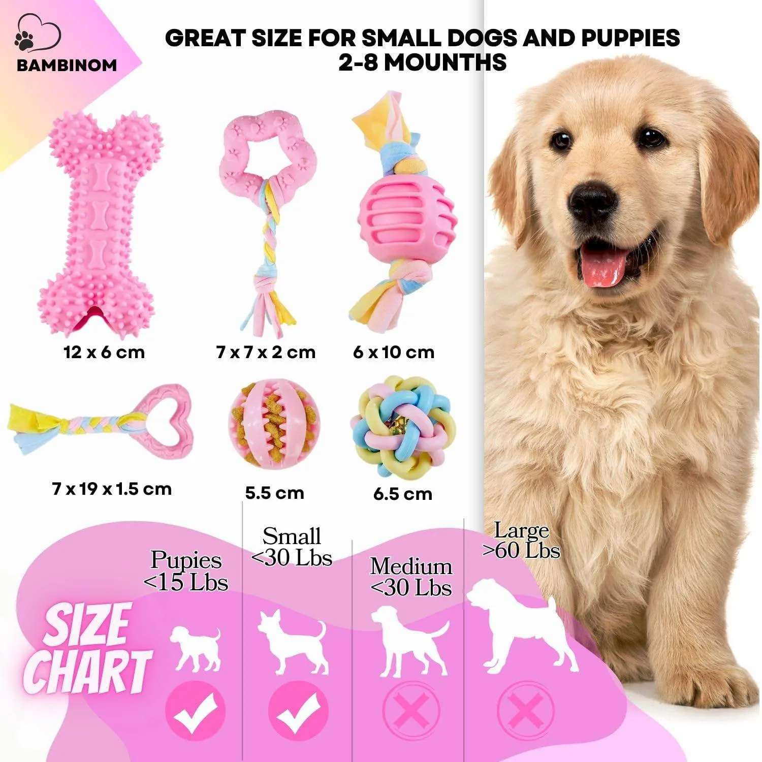Paquete De Juguetes Masticables Para Cachorros Dentición Segura Y Duradera