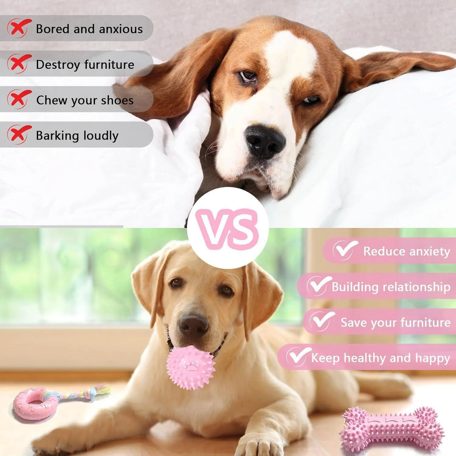 Paquete De Juguetes Masticables Para Cachorros Dentición Segura Y Duradera 5