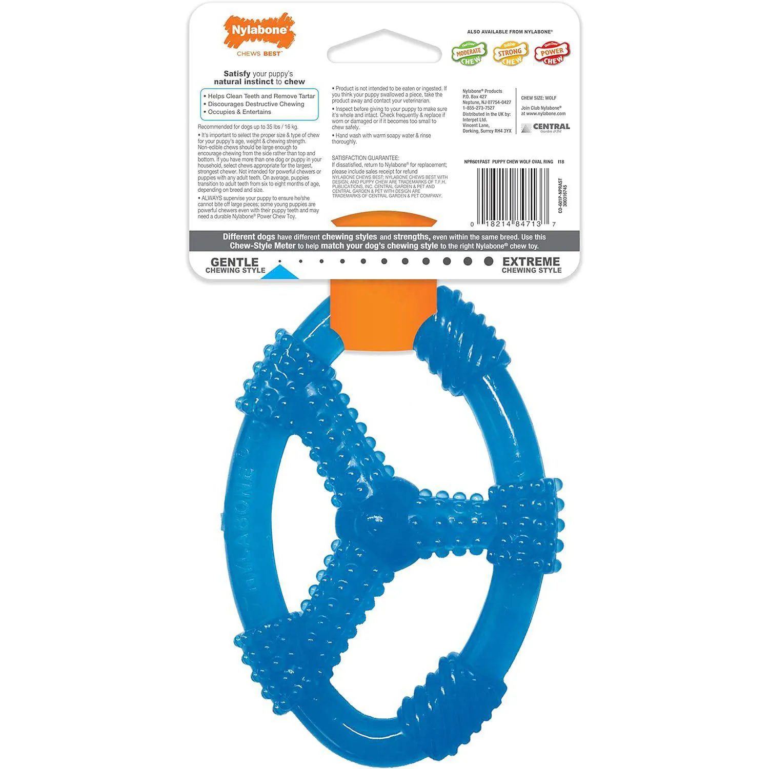 Juguete Interactivo Para Cachorros Con Sabor A Mantequilla De Maní Nylabone 9