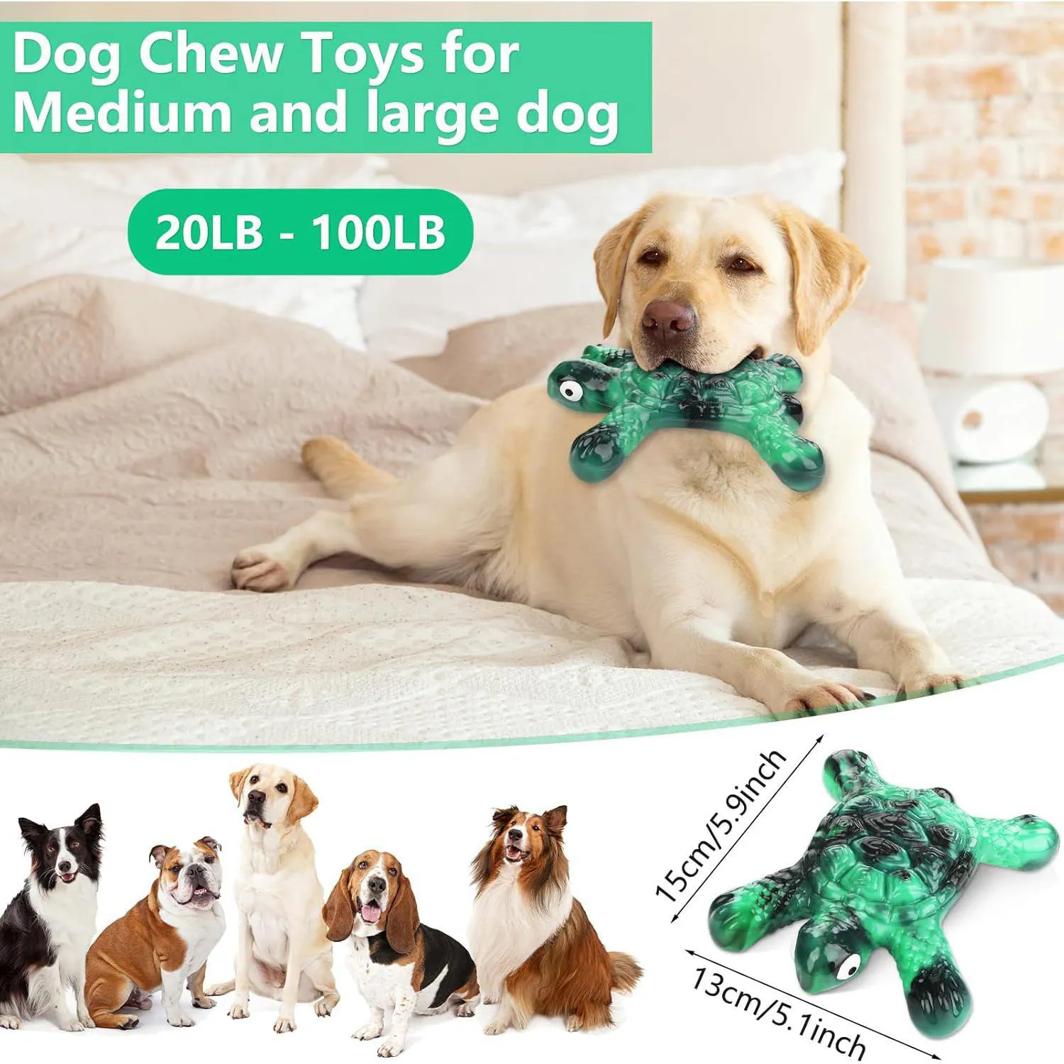 Hueso Masticable Para Perros De Nailon Resistente Con Sabor A Tocino Real 6